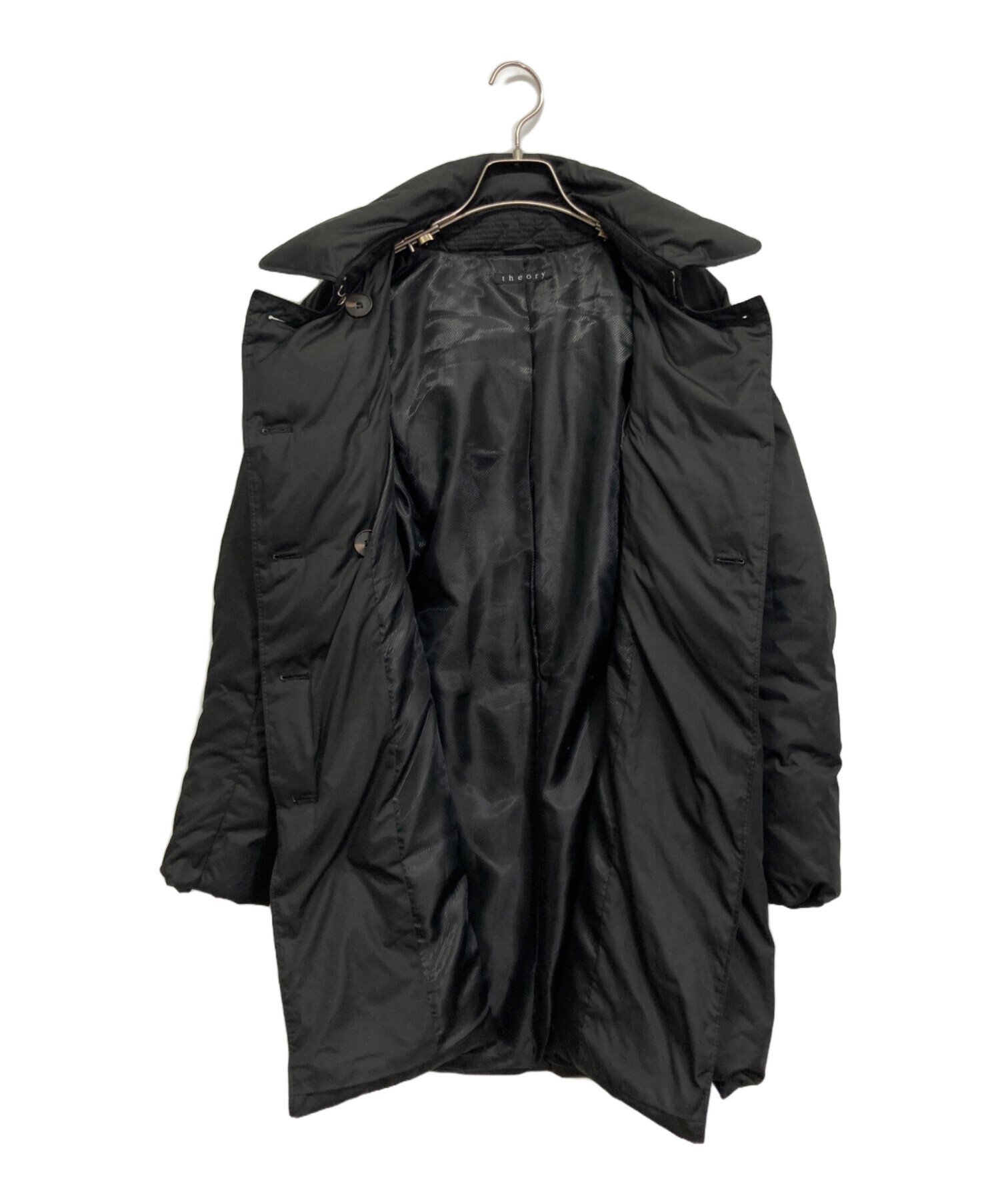 中古・古着通販】theory (セオリー) ダウンコート ブラック サイズ:2 