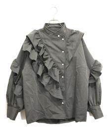 ■極美品　イチパーセントシュウヘイオガワ　ミリタリー　フリルジャケット □極美品 イチパーセントシュウヘイオガワ ミリタリー フリル