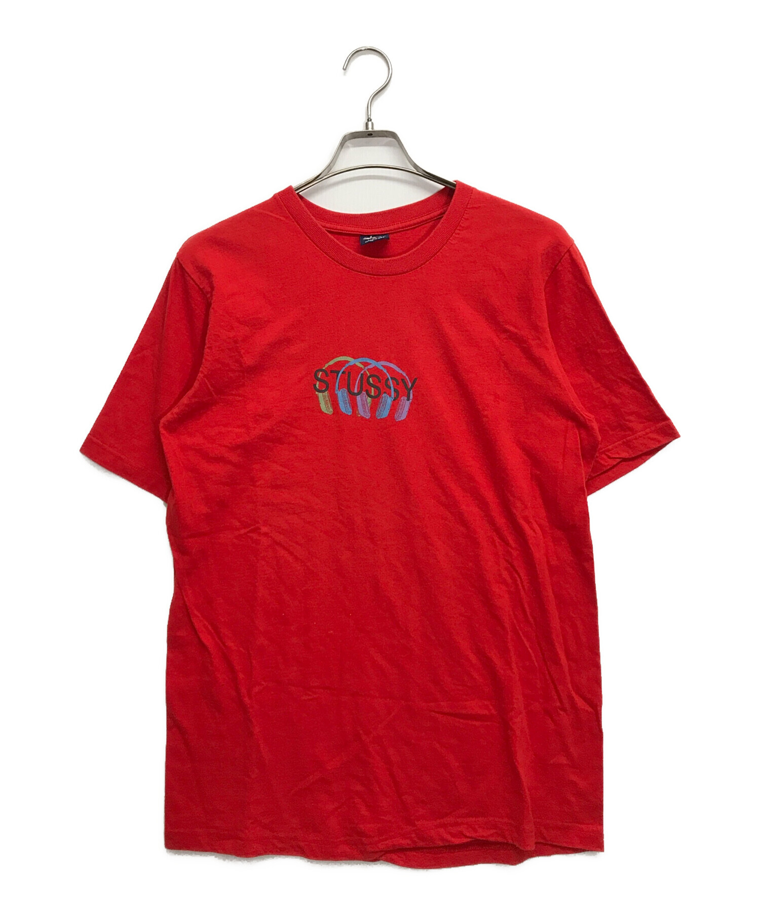中古・古着通販】stussy (ステューシー) Headphones Logo T-Shirt 