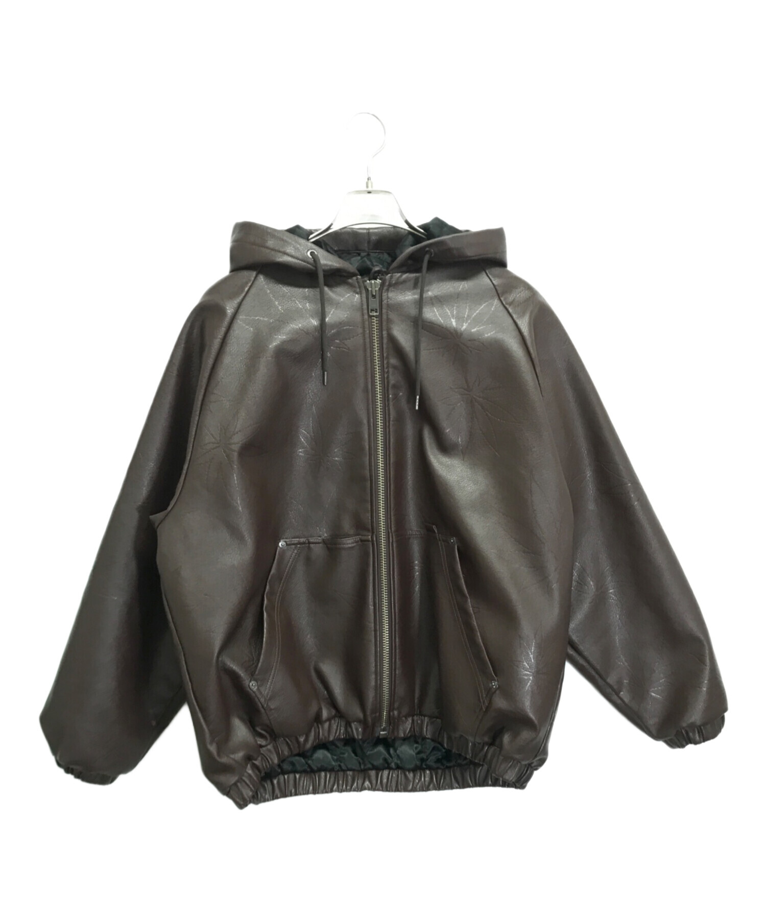 中古・古着通販】HUF (ハフ) PLANTLIFE HOODED ZIP JACKET ブラウン