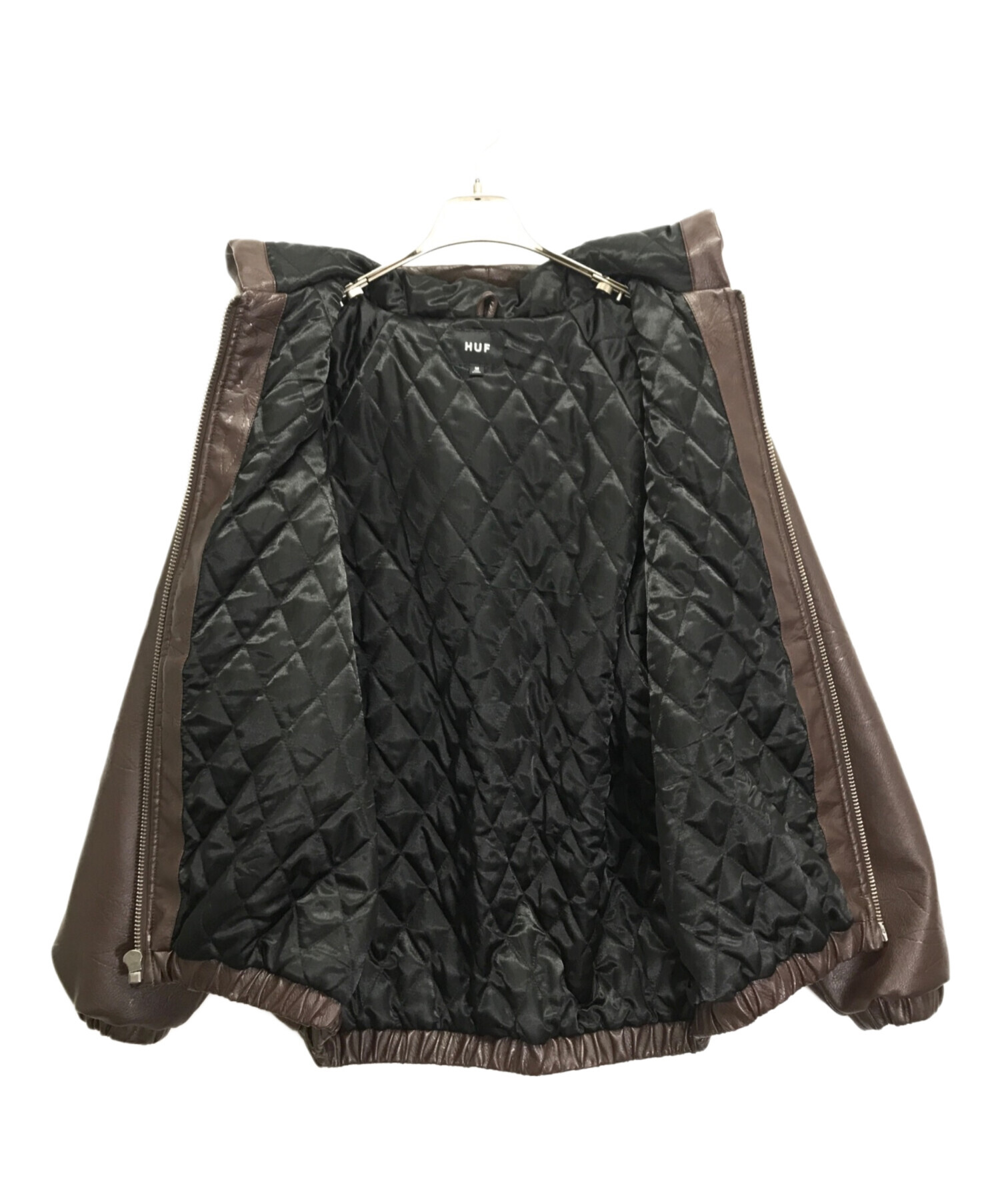 中古・古着通販】HUF (ハフ) PLANTLIFE HOODED ZIP JACKET ブラウン