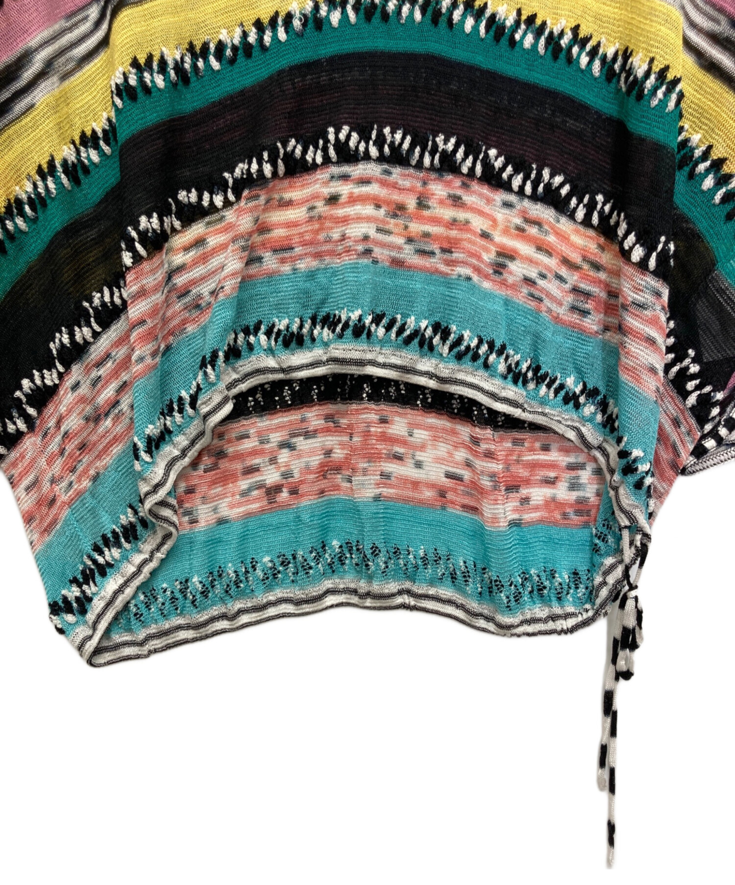 中古・古着通販】MISSONI (ミッソーニ) ニットポロシャツ レインボー