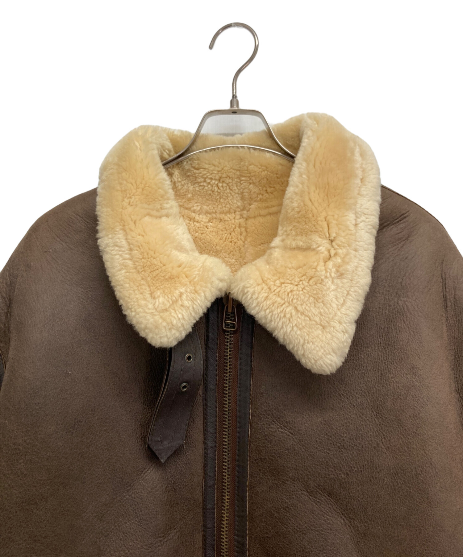 【良品】ハラジュクマザー　フライトジャケット　B-3　リアルムートン　LLサイズ 良品】ハラジュクマザー フライトジャケット B-3 リアルムートン L