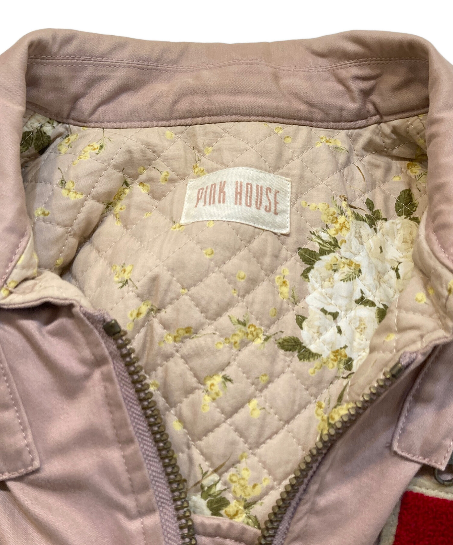 【最終価格・超美品・試着のみ】ピンクハウス ベリーズリース刺繍 ブルゾンカーキ色 中古・古着通販】PINK HOUSE (ピンクハウス) ブルゾン ピンク