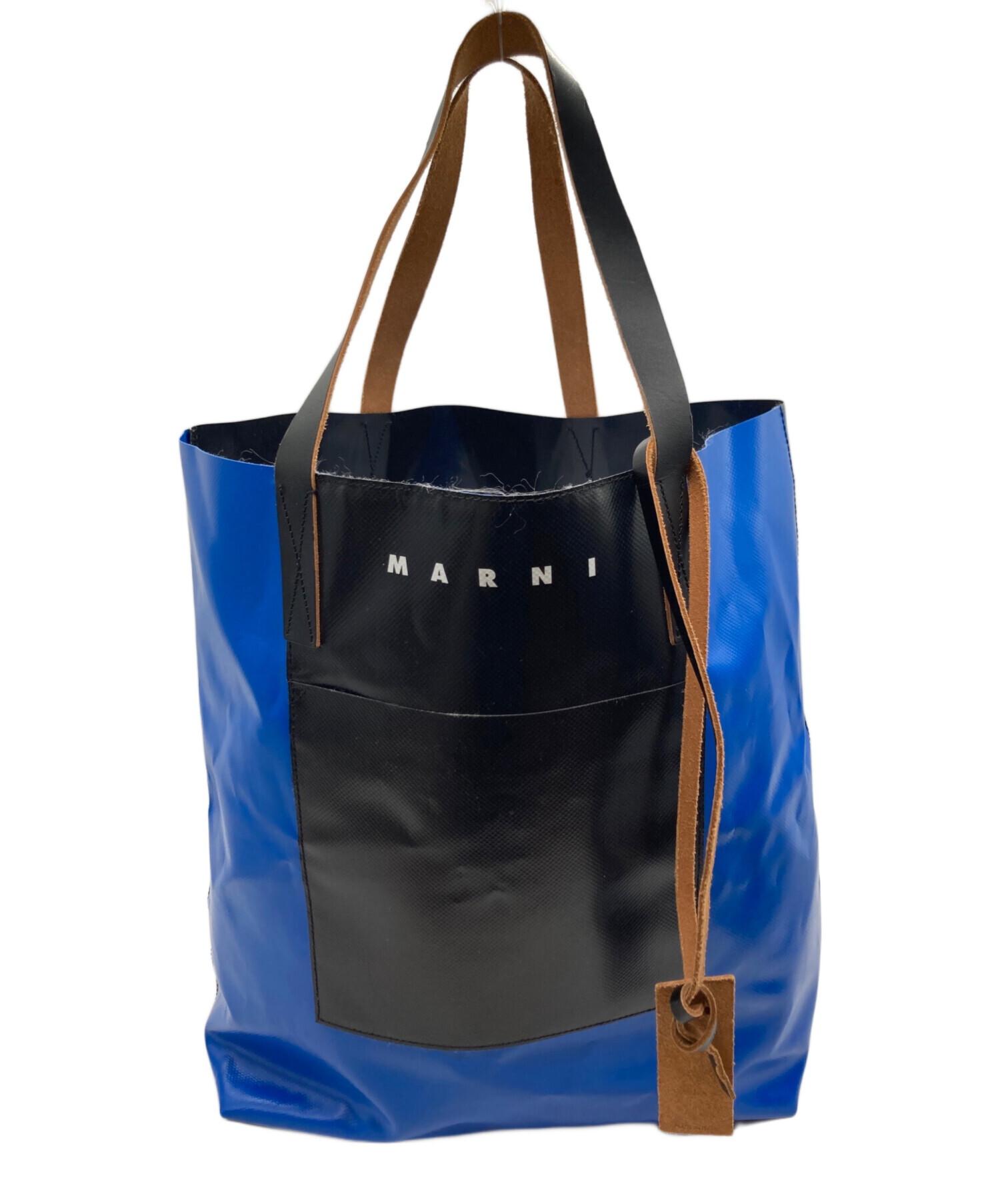 中古・古着通販】MARNI (マルニ) トートバッグ ブルー×ブラック 