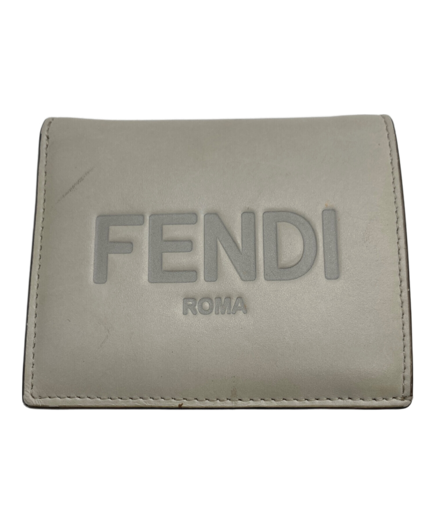中古・古着通販】FENDI (フェンディ) 2つ折り財布 ホワイト｜ブランド 