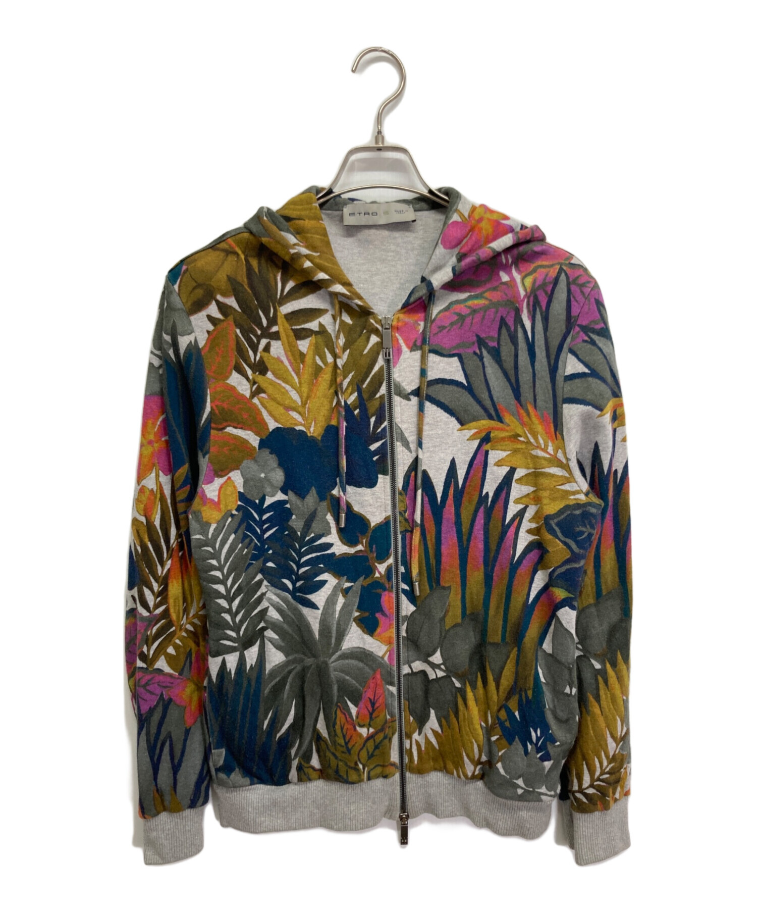 ETRO エトロ パーカー メンズ 【古着】【中古】 中古・古着通販】ETRO (エトロ) 総柄パーカー グレー サイズ:S