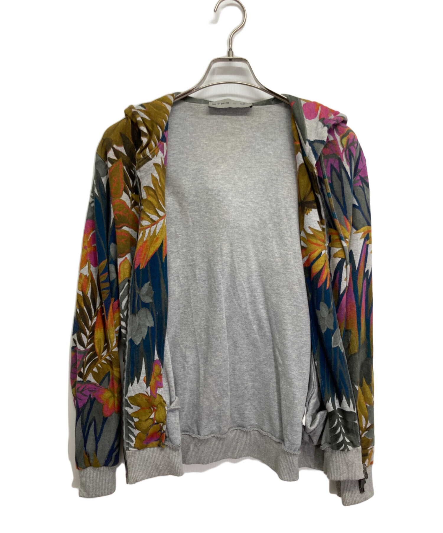 ETRO エトロ パーカー メンズ 【古着】【中古】 中古・古着通販】ETRO (エトロ) 総柄パーカー グレー サイズ:S