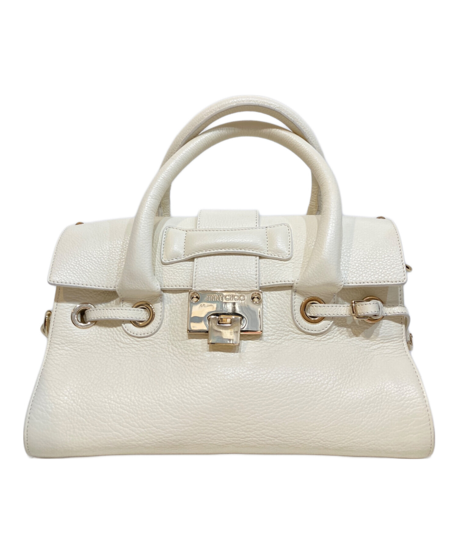 JIMMY CHOO ホワイトハンドバッグ