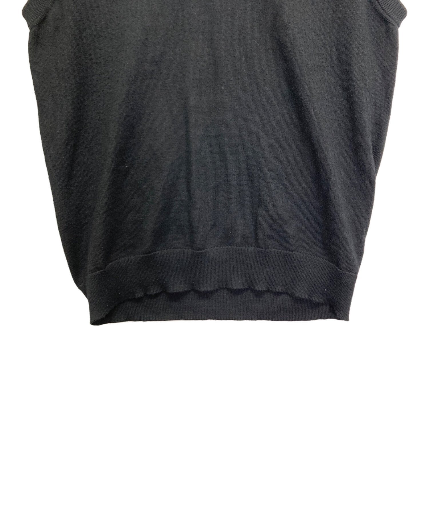 中古・古着通販】LACOSTE (ラコステ) ニットベスト ブラック サイズ:L