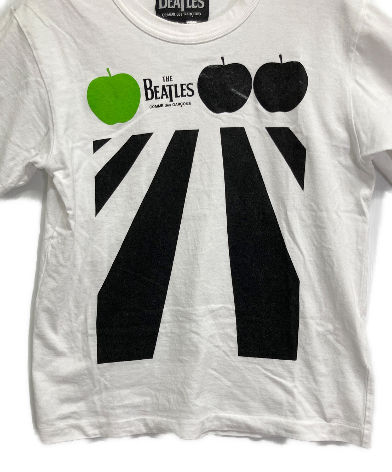 COMME des GARCONS コムデギャルソン THE BEATLES コラボ半袖Tシャツ サイズ:S ビートルズ VZ-T027/AD2023   ホワイト レディース / 240001184226 Amazon | [コムデギャルソン] Tシャツ カットソー BEATLES T-SHIRT