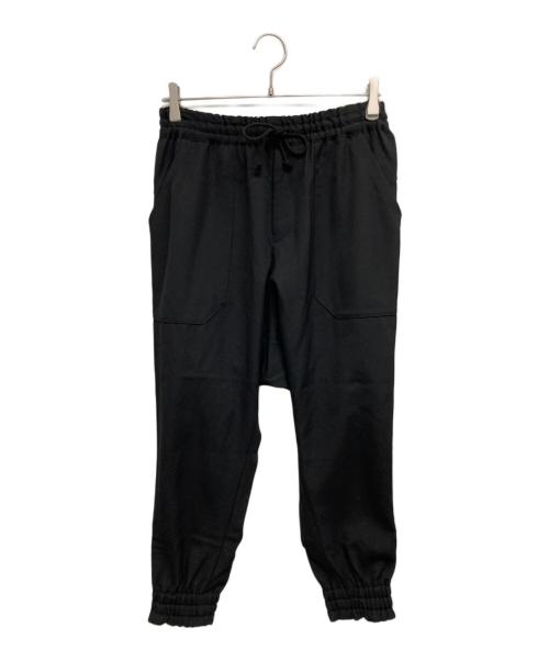 ヨウジヤマモト 24AW FO-P60-101 ﾌﾞﾗｯｸ ｳｰﾙｷﾞｬﾊﾞｼﾞﾝ 裾ﾌｧｽﾅｰ ﾜｲﾄﾞｼﾙｴｯﾄﾊﾟﾝﾂ 2 3029004818258253_01_2458w.jpeg