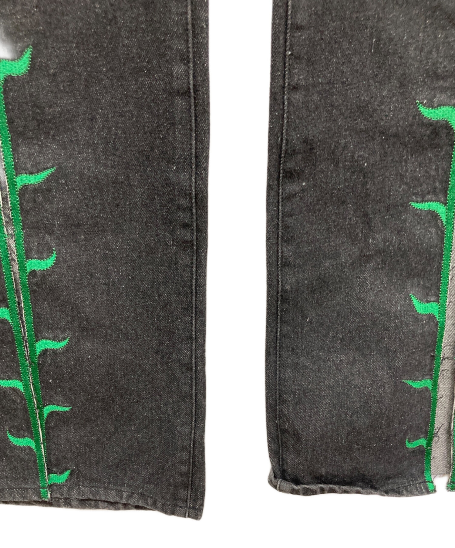 中古・古着通販】PAMEO POSE (パメオポーズ) 花刺繍デニムワイドパンツ