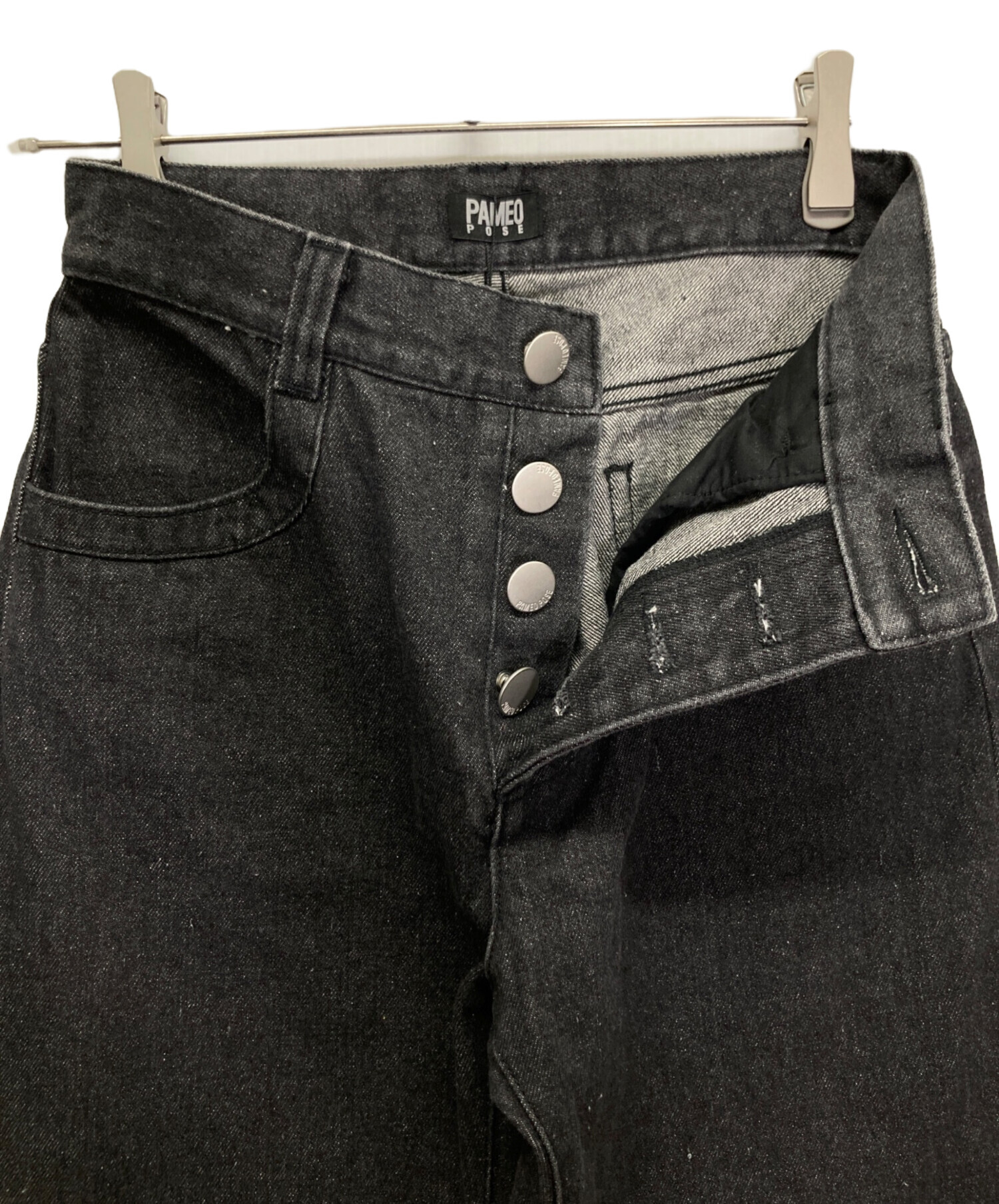 中古・古着通販】PAMEO POSE (パメオポーズ) 花刺繍デニムワイドパンツ