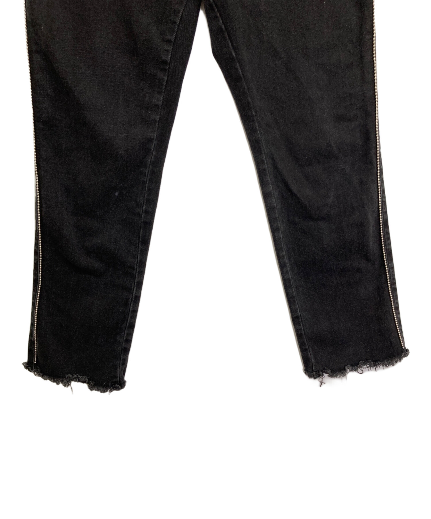 中古・古着通販】AMERI (アメリ) CHAIN BLACK DENIM ブラック