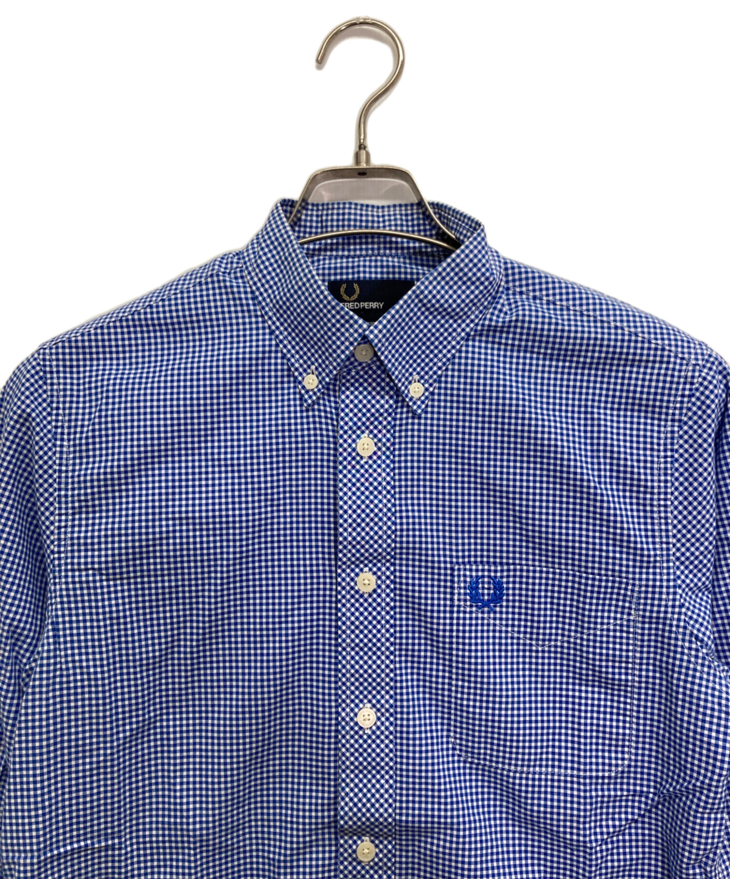 中古・古着通販】FRED PERRY (フレッドペリー) チェックシャツ ブルー