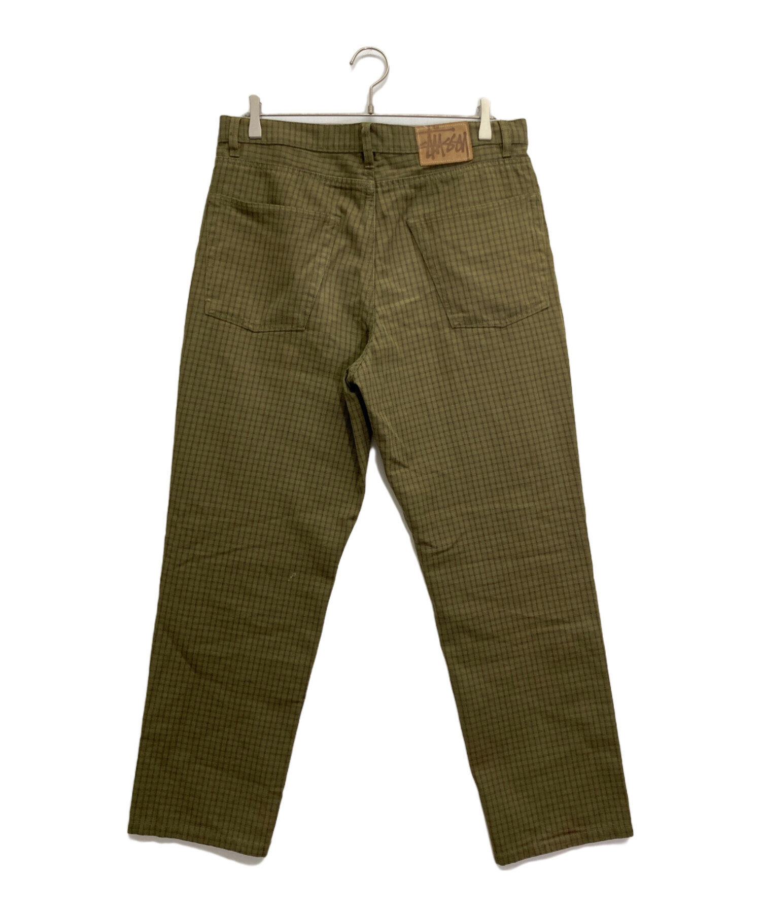 中古・古着通販】stussy (ステューシー) Check Big Ol Jeans グリーン 