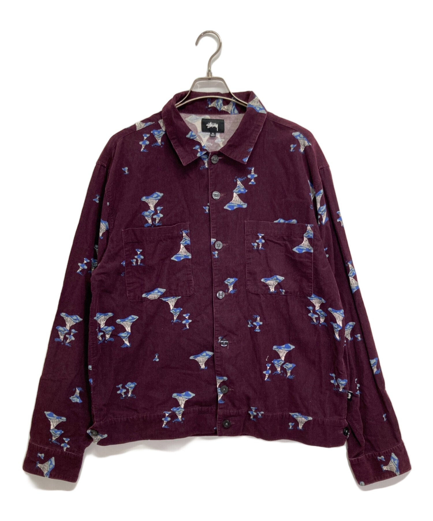 stussy workgear コーデュロイシャツ 中古・古着通販】stussy (ステューシー) キノコ柄コーデュロイシャツ