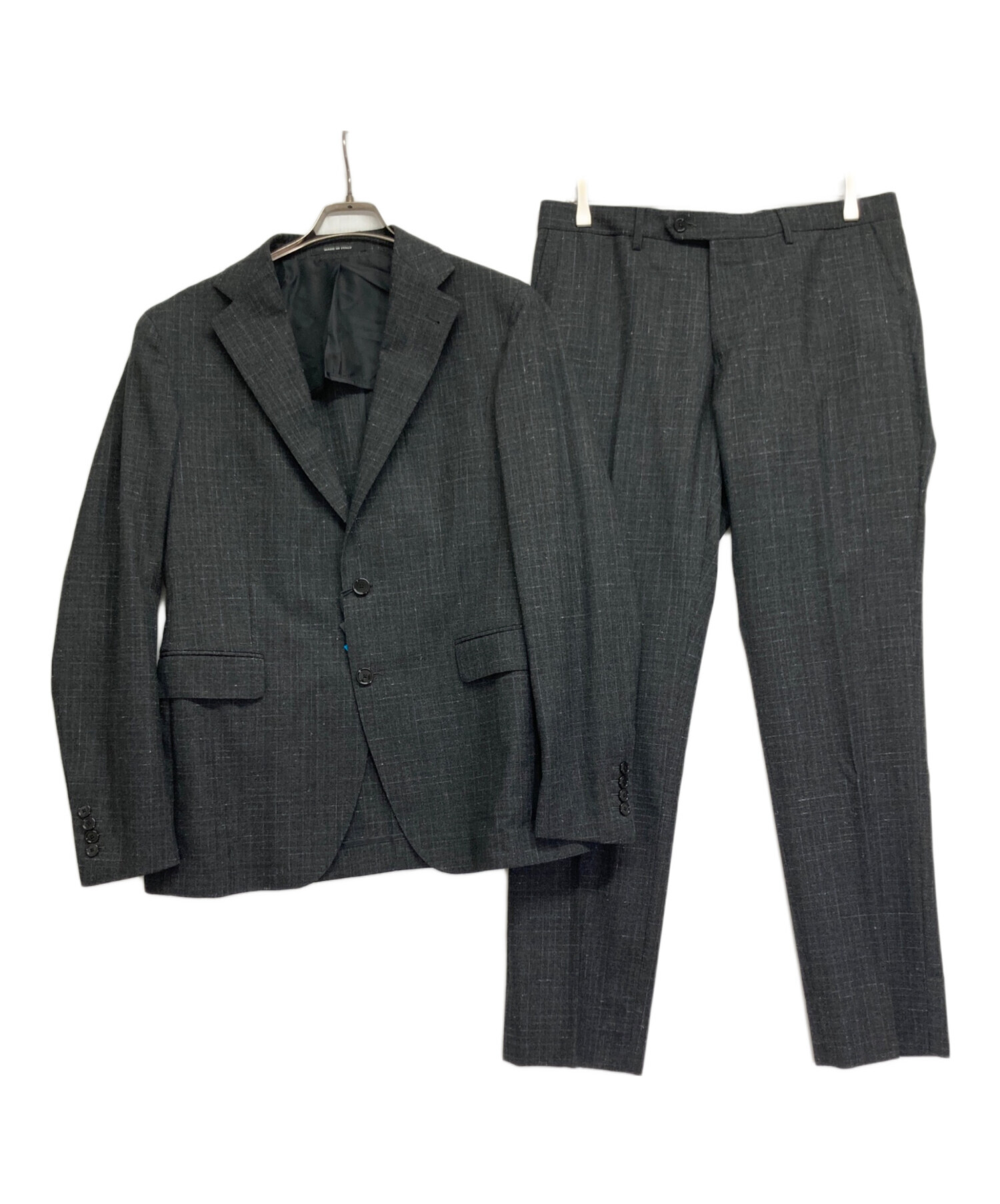 中古・古着通販】TAGLIATORE (タリアトーレ) 2Bチェックスーツ グレー 