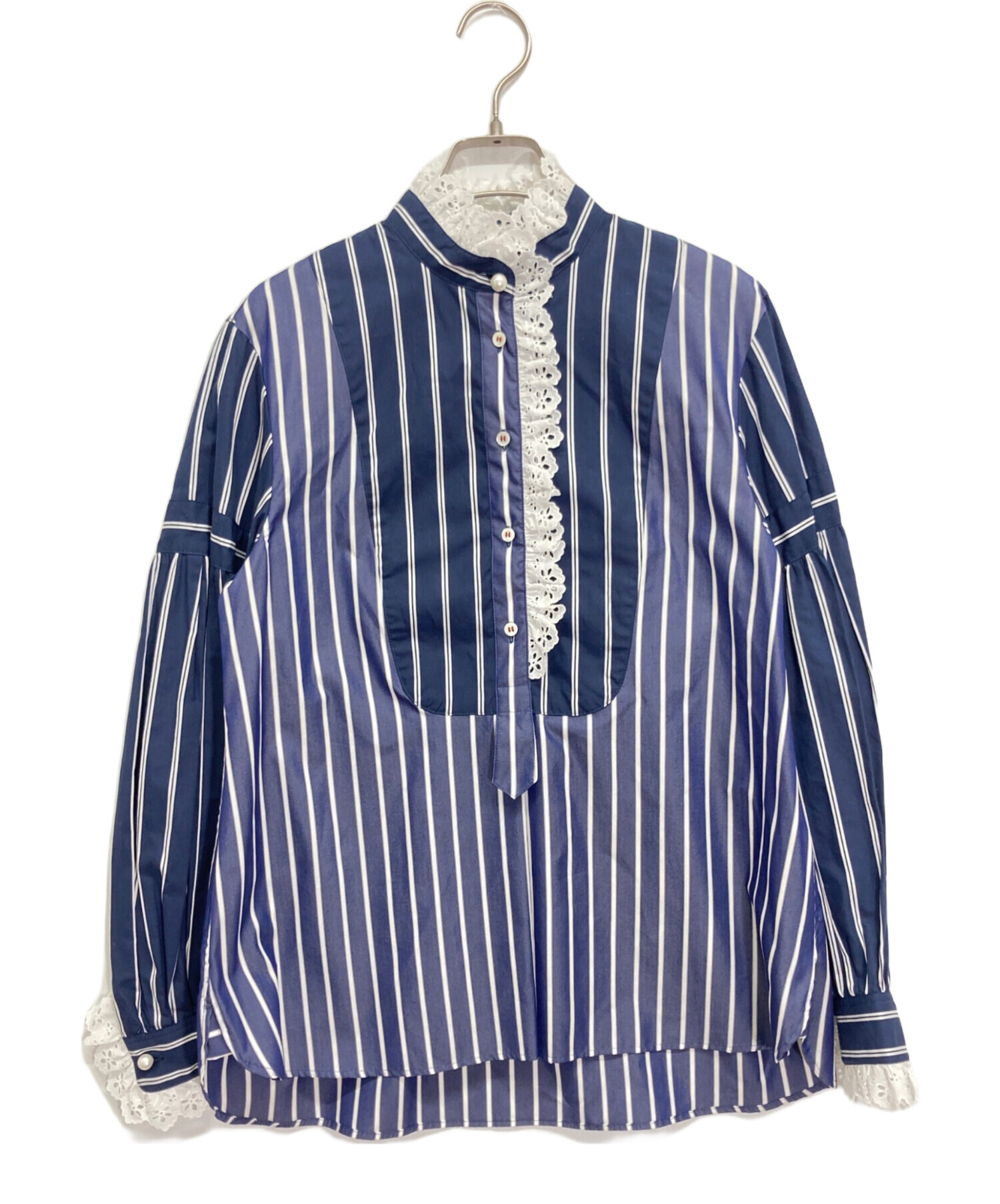 ミュベール muveil フリルストライプブラウス MUVEIL(ミュベール