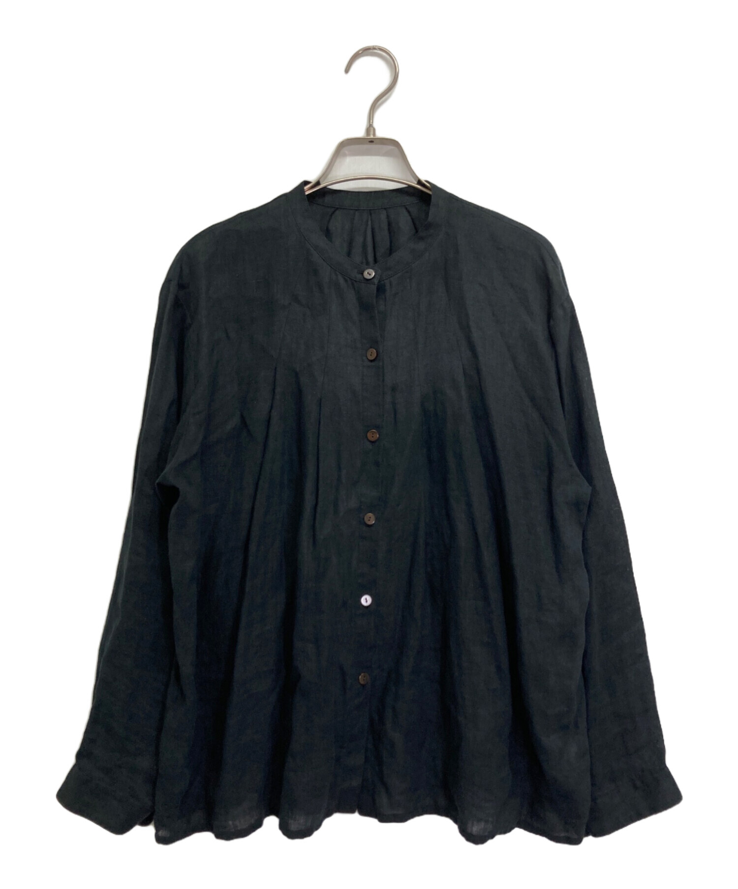 中古・古着通販】huis (ハウス) シャトルリネンライトタックブラウス 