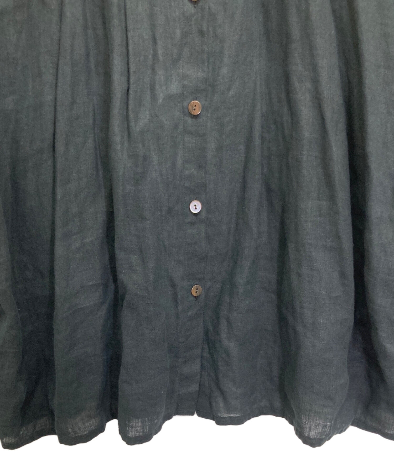 中古・古着通販】huis (ハウス) シャトルリネンライトタックブラウス