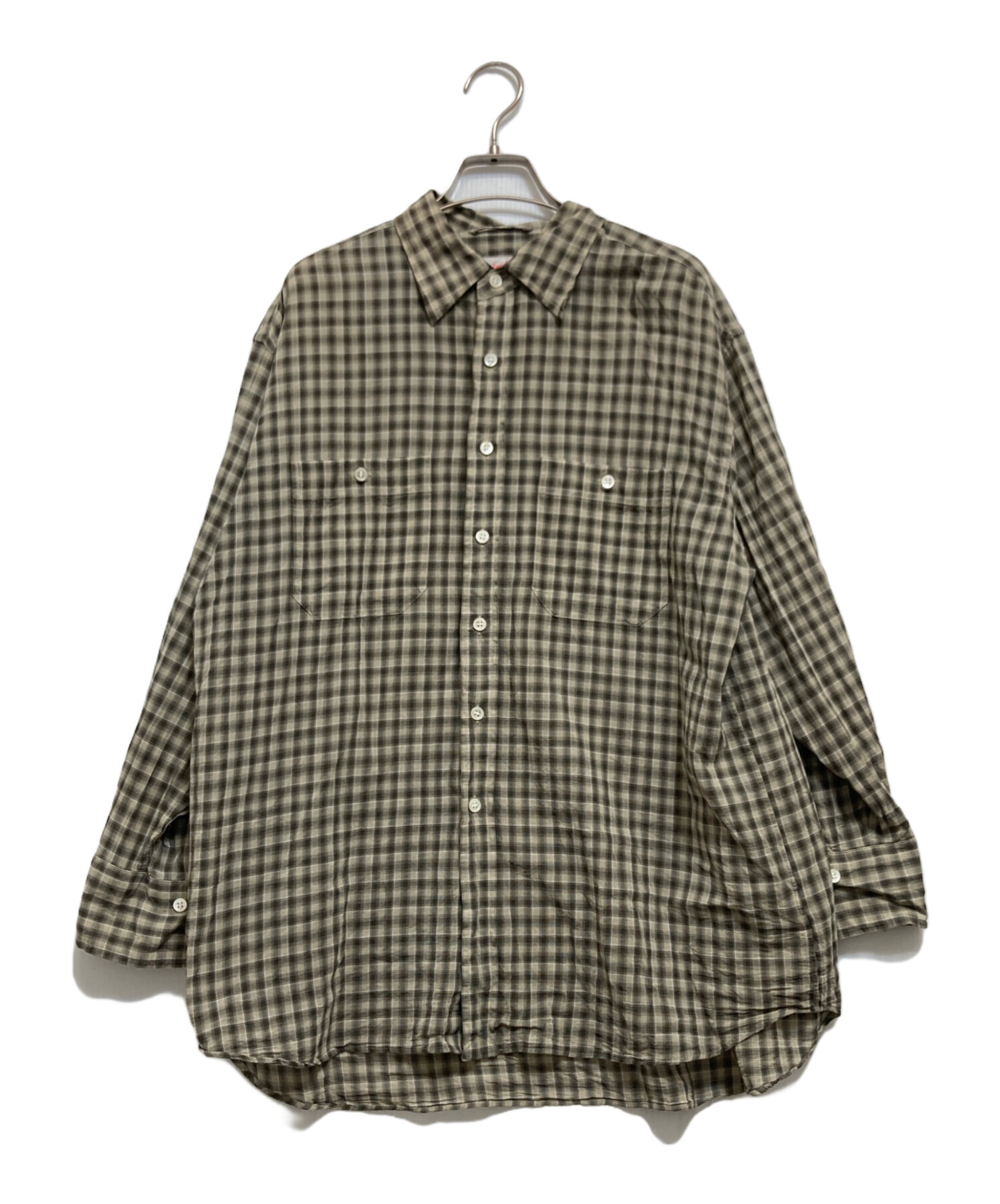 ひら♡【断捨離中✨】 　Spick & Span TRツイルチェックシャツ spick&span チェックシャツ ひら♡【断捨離中✨】 Spick & Span TR