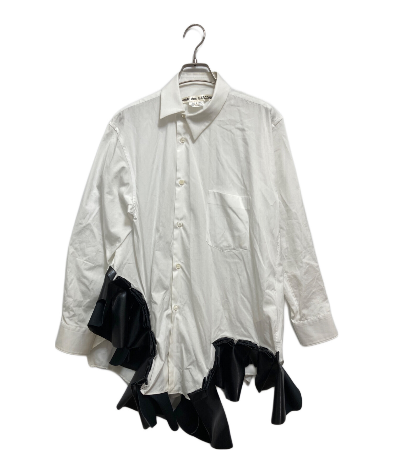 COMME des GARCONS2024FWフェイクレザーフリルカットソー 【公式通販】