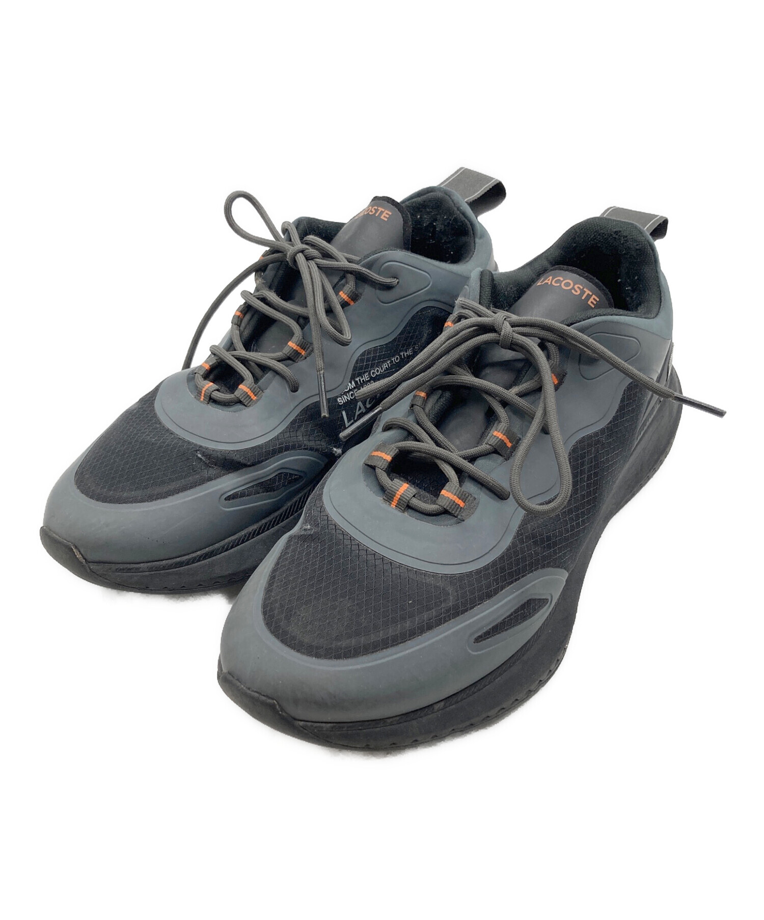 LACOSTE スニーカー ブラック/グレー 中古・古着通販】LACOSTE (ラコステ) スニーカー ブラック サイズ:UK9