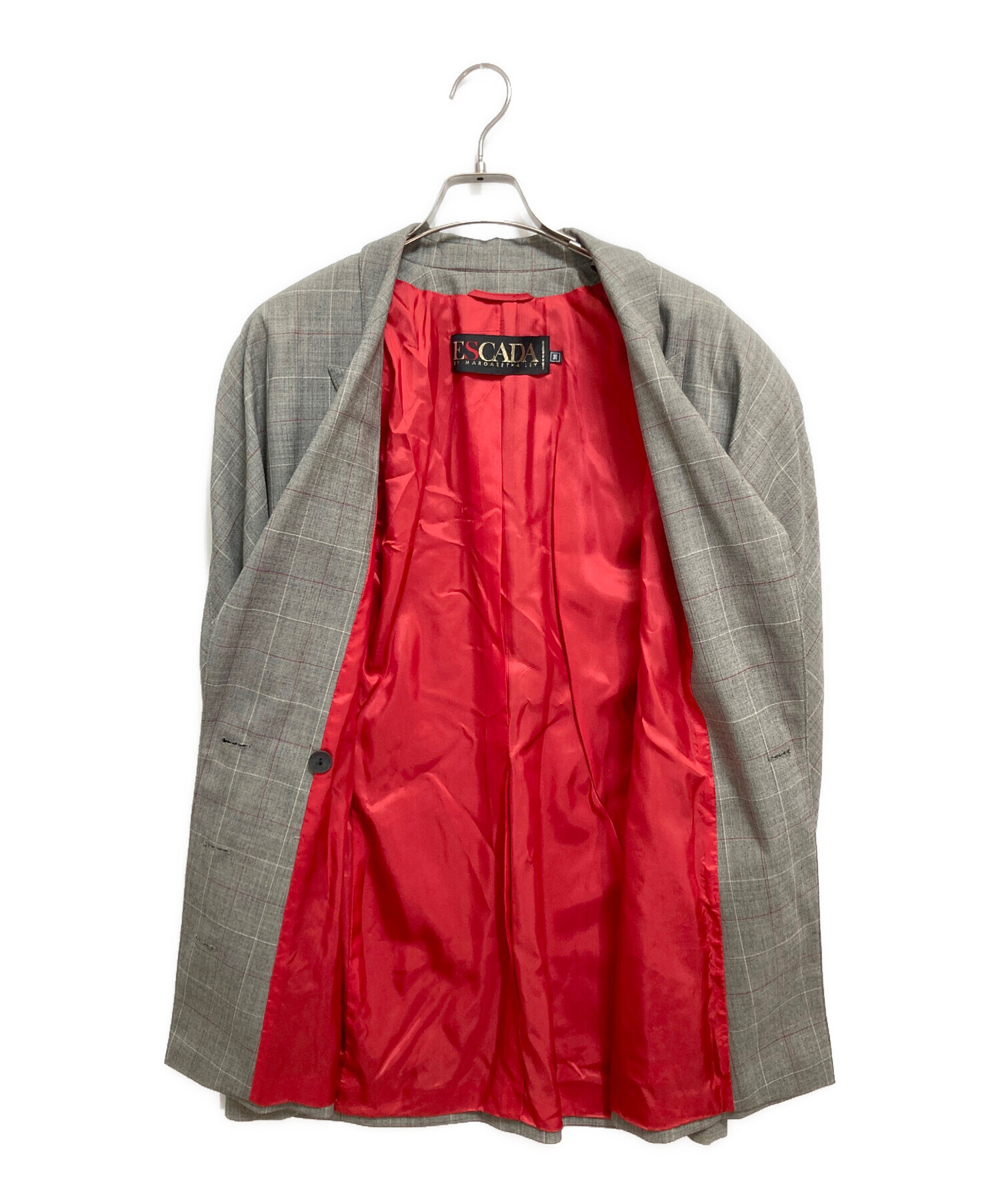 wnc エスカーダ ESCADA ジャケット 36 カーキ系 マルチ 羊革 レザー