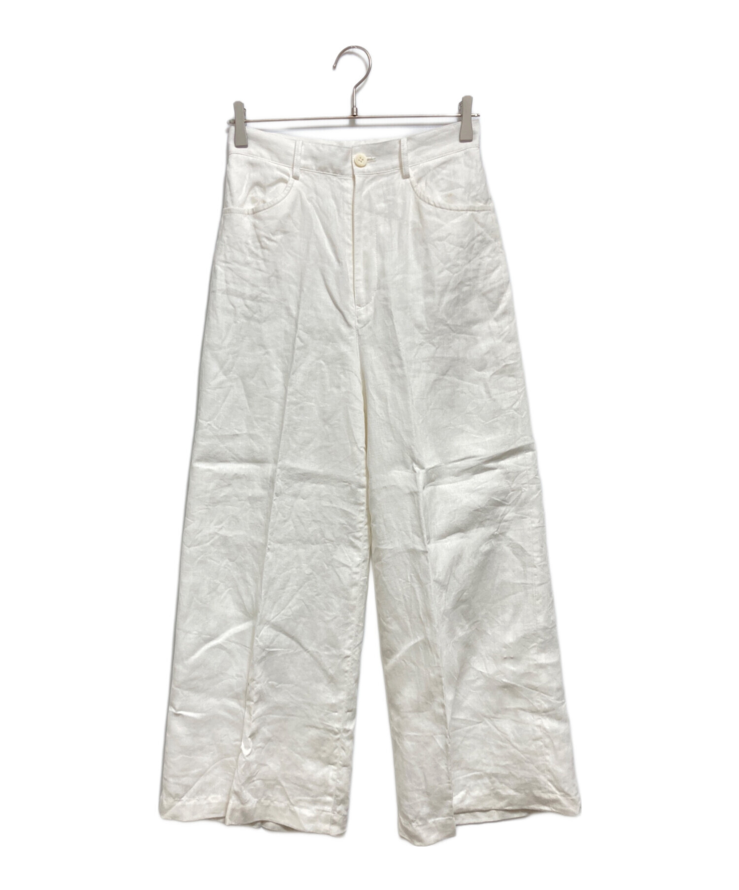 中古・古着通販】Plage (プラージュ) Linen Wide Pants ホワイト  display picture 1