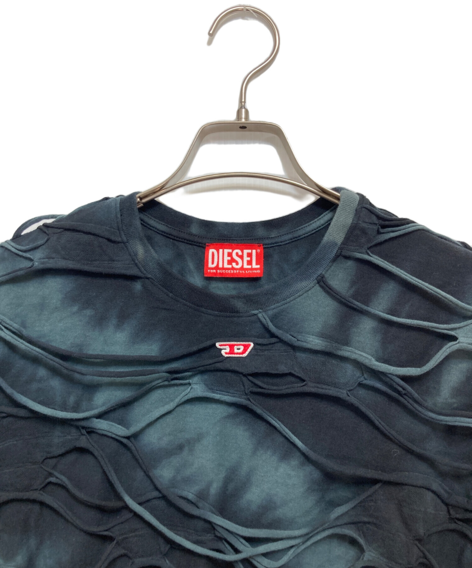 完売品✨ DIESEL Dロゴ タイダイ ダメージ加工 カットソー 中古・古着通販】DIESEL (ディーゼル) T-Boxket タイダイTシャツ