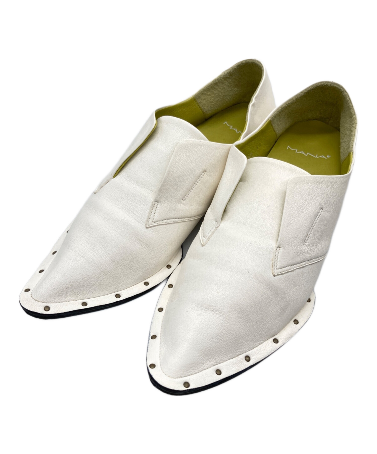 マナ パンプス ✨未使用品✨MANA マナ フラットパンプス ツバメ 白 黒