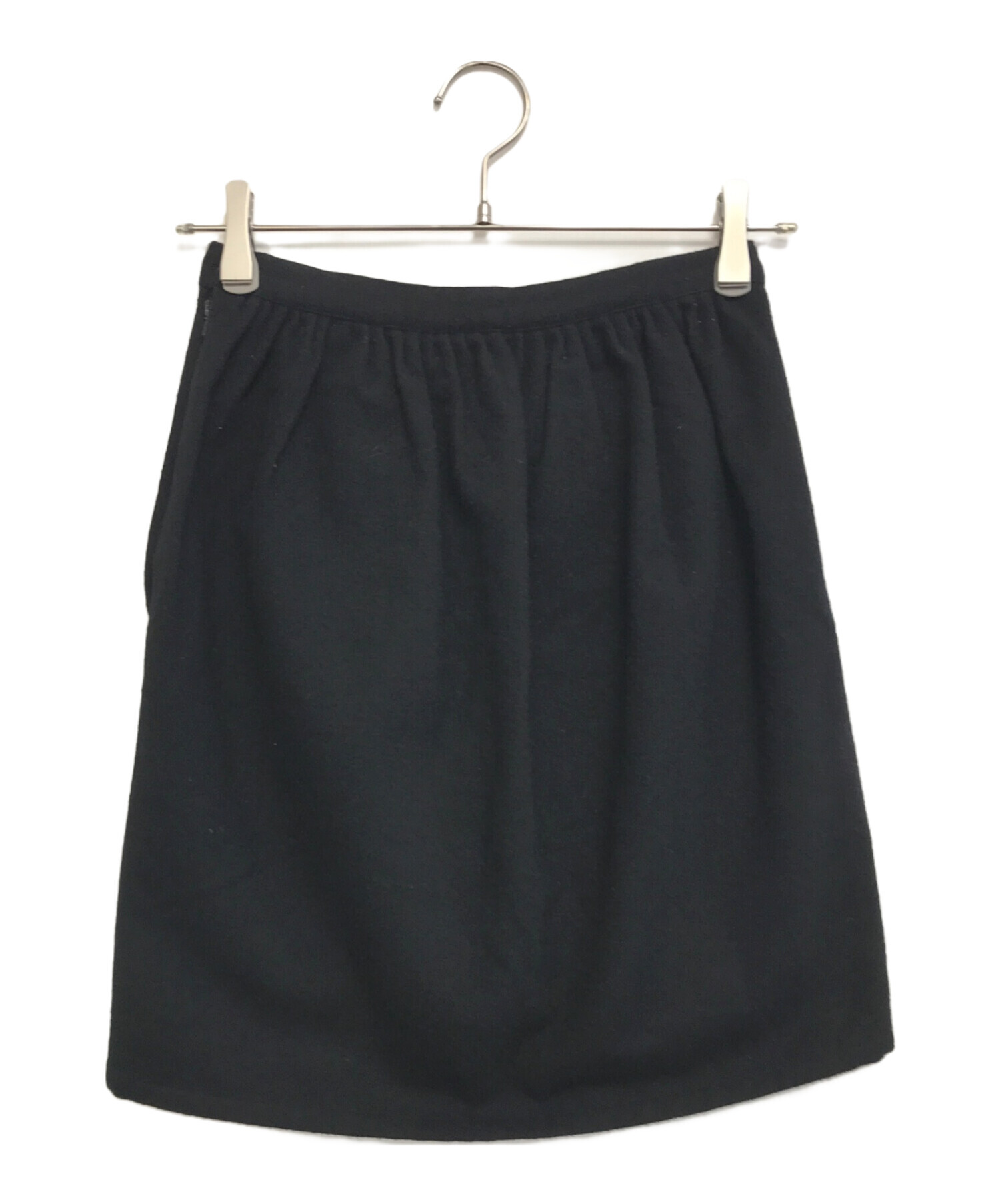COMME des GARÇONS レース付きミニスカート S 黒 中古・古着通販】COMME des GARCONS (コムデギャルソン) ウール混ミニ