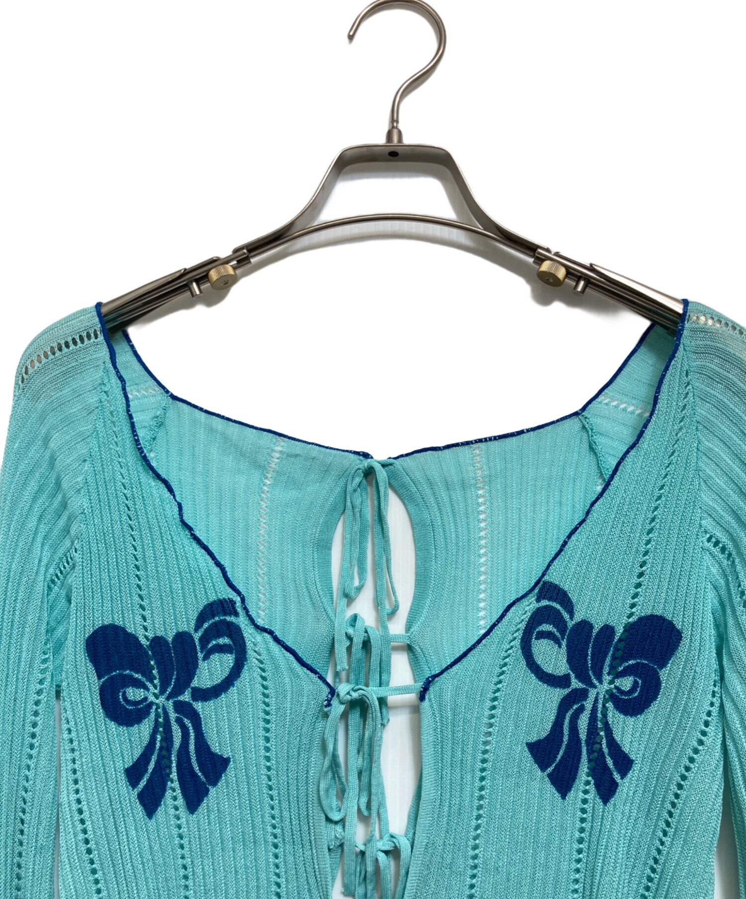中古・古着通販】PAMEO POSE (パメオポーズ) Ribbon Net Cardigan
