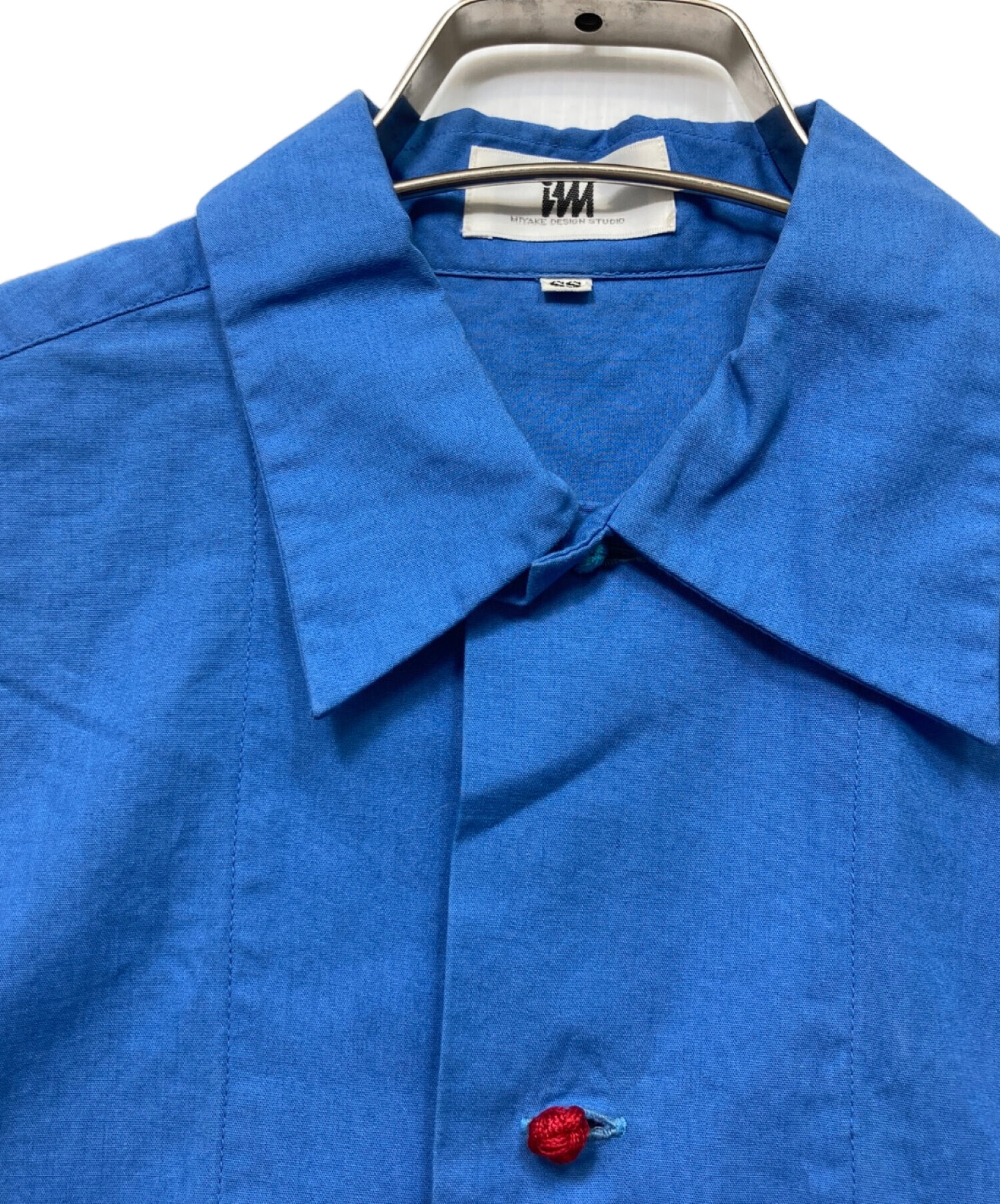中古・古着通販】ISSEY MIYAKE (イッセイミヤケ) 半袖シャツ ブルー