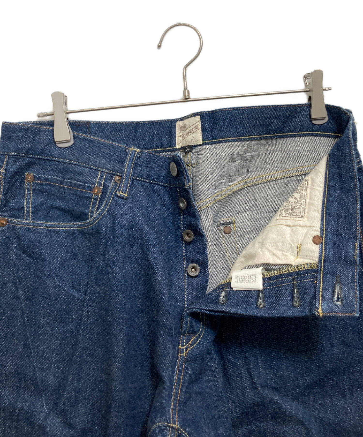Schott ショット インディゴデニムパンツ 30インチ 中古・古着通販】Schott (ショット) デニムパンツ インディゴ サイズ