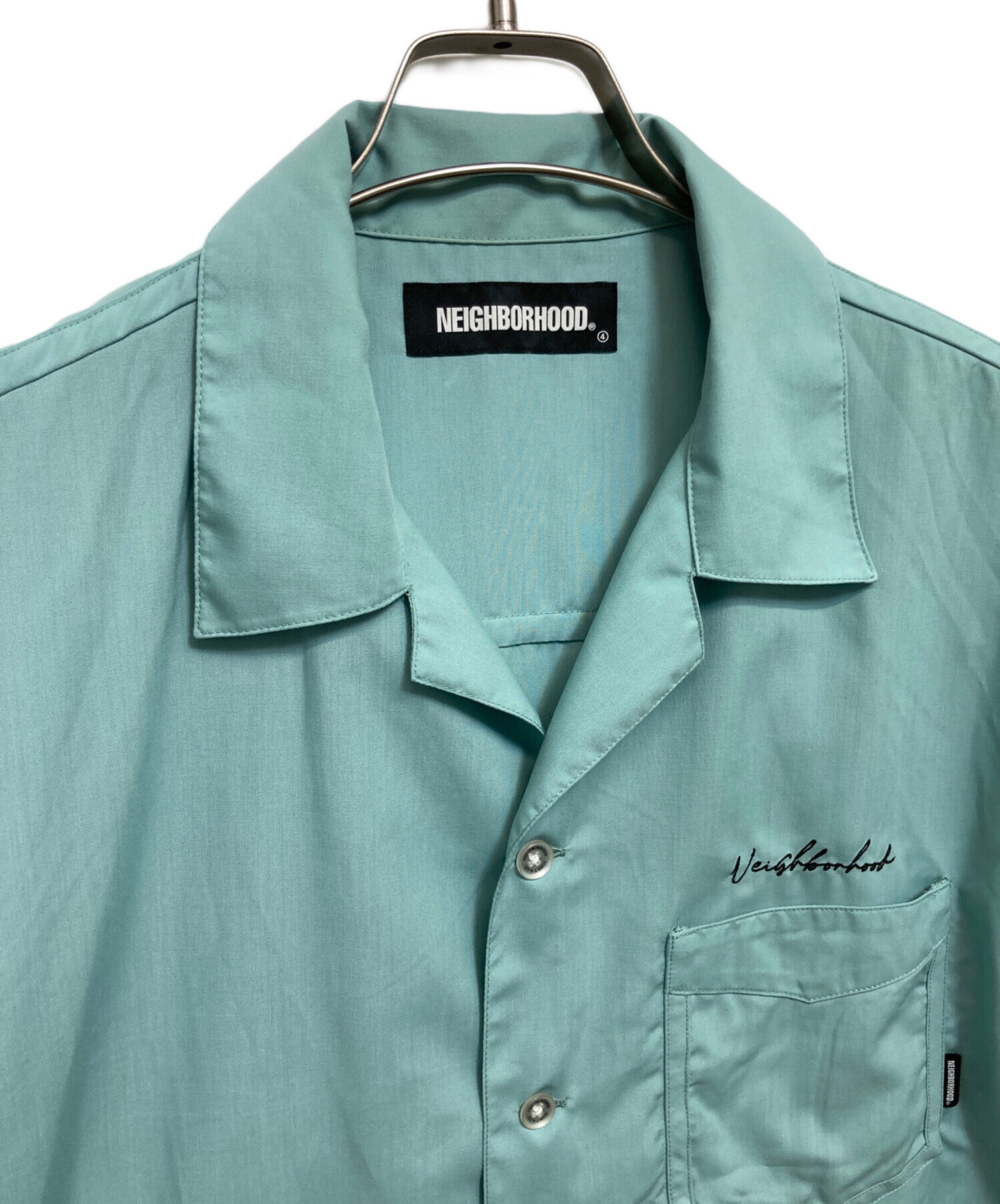 中古・古着通販】NEIGHBORHOOD (ネイバーフッド) 半袖シャツ ブルー 中古・古着通販】NEIGHBORHOOD (ネイバーフッド) 半袖シャツ ブルー