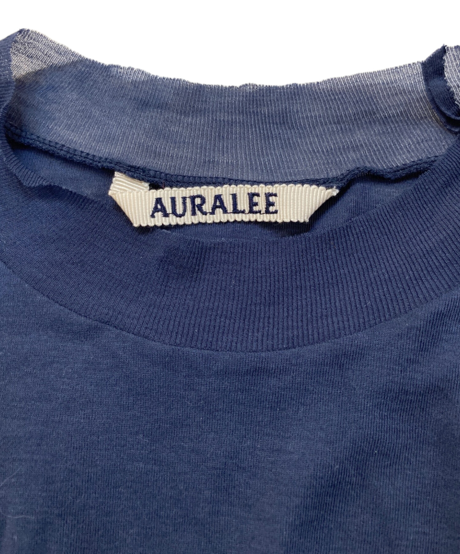 AURALEE オーラリー ニット・セーター M 青 【古着】【中古】【送料無料】 中古・古着通販】AURALEE (オーラリー) BRUSHED WOOL CASHMERE SILK