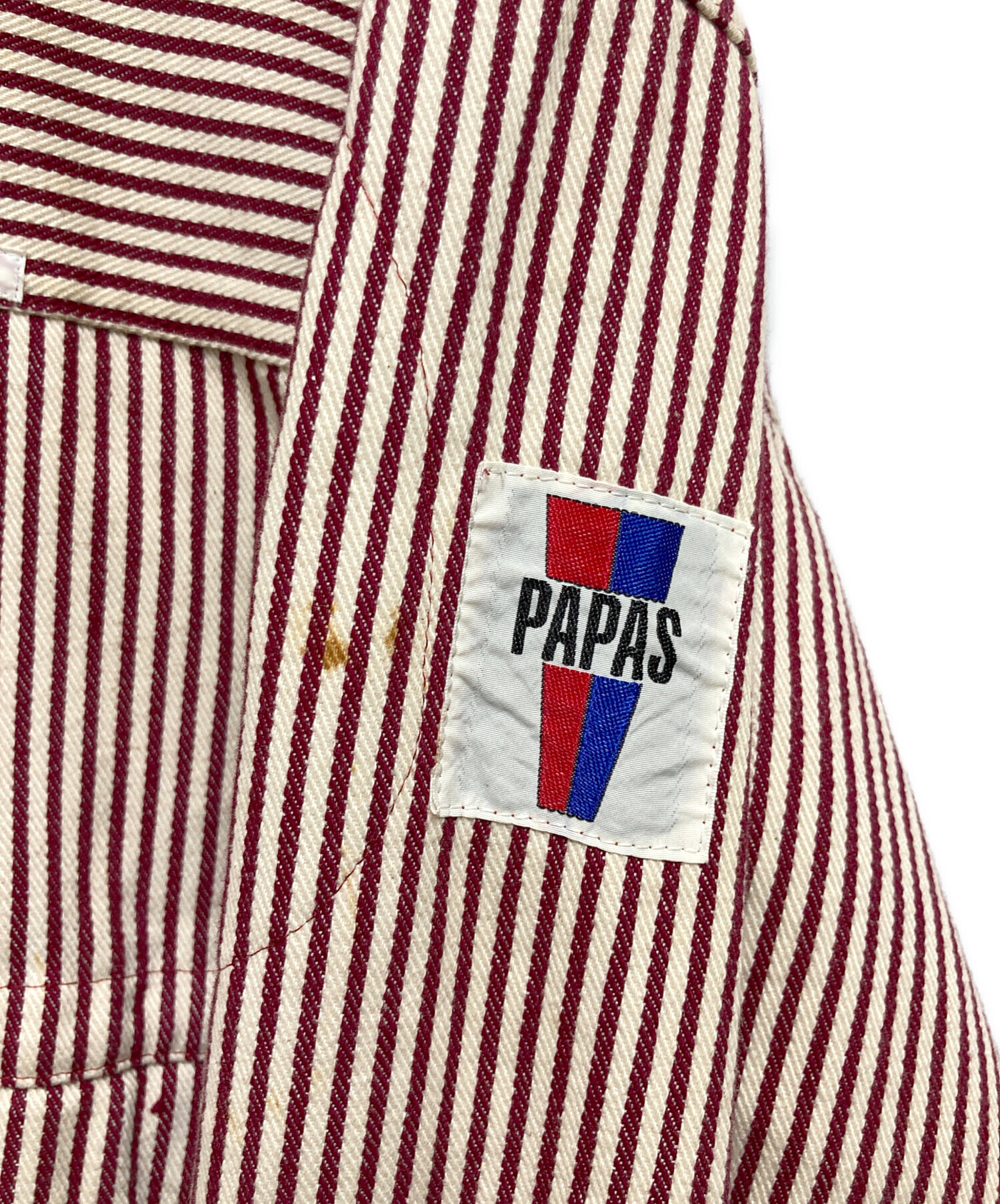 中古・古着通販】PAPAS (パパス) ストライプジャケット レッド サイズ 