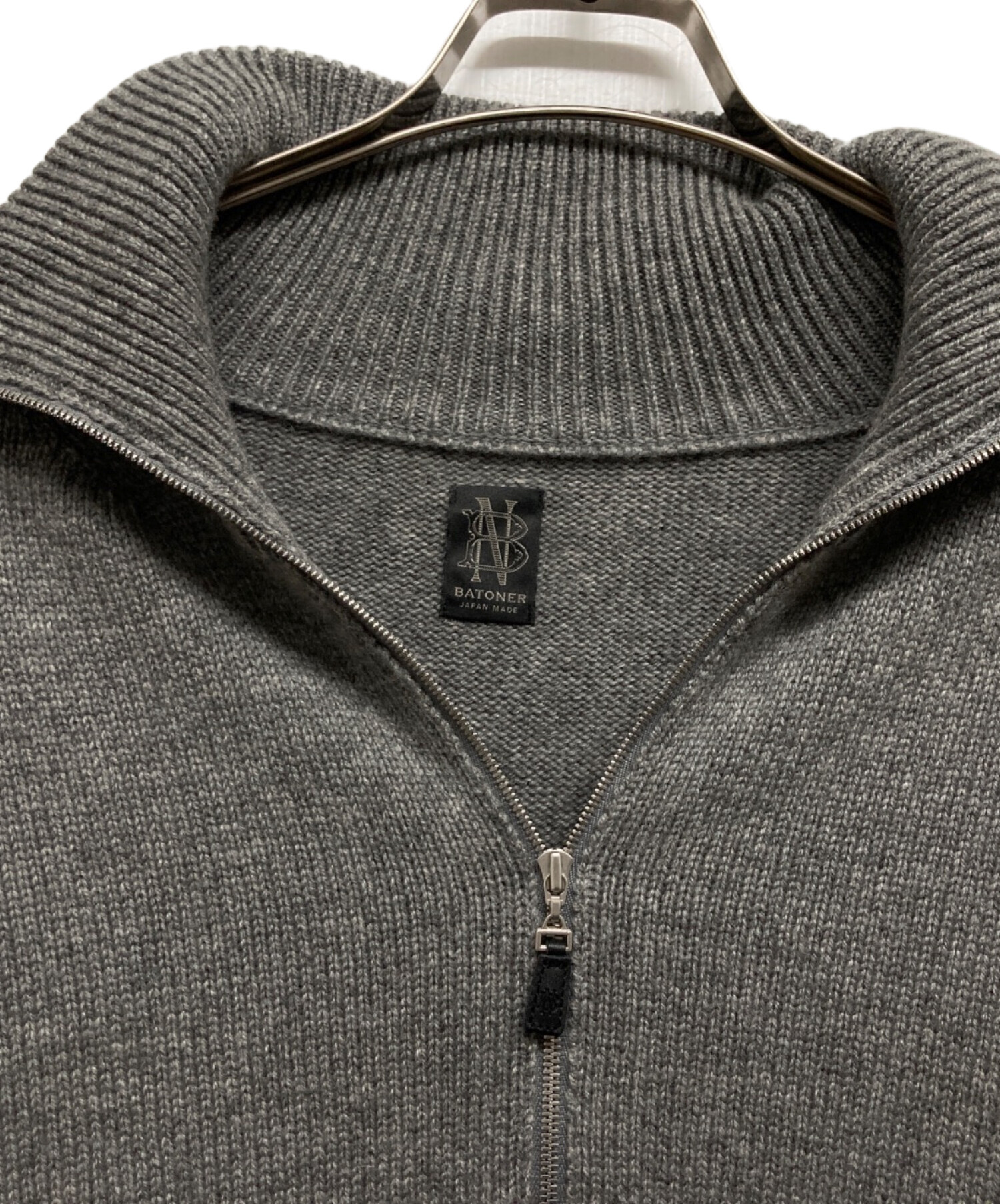 バトナー カシミヤニット グレー バトナーカシミヤニットグレー