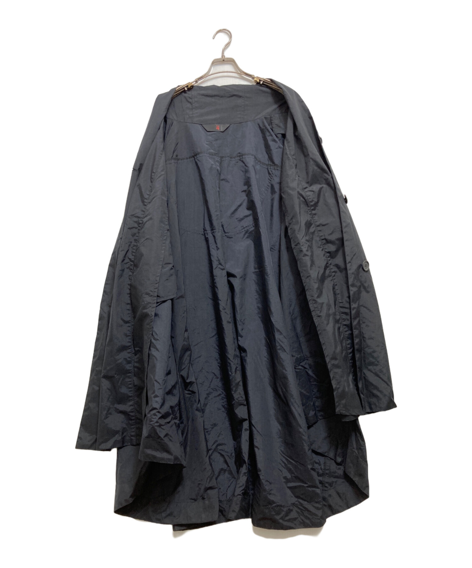 希少✨ 萌 MOYURU オーバーサイズ ロングコート ナイロン ポンチョコート 中古・古着通販】MOYURU (モユル) ナイロンコート ブラック サイズ:M-L