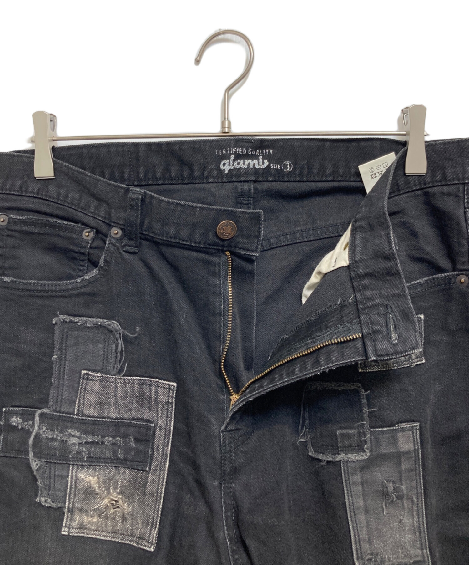 glamb Mess デニム　サイズ3　定価39,600 glamb Mess デニム サイズ3 定価39,600 glamb ジーンズ Shred