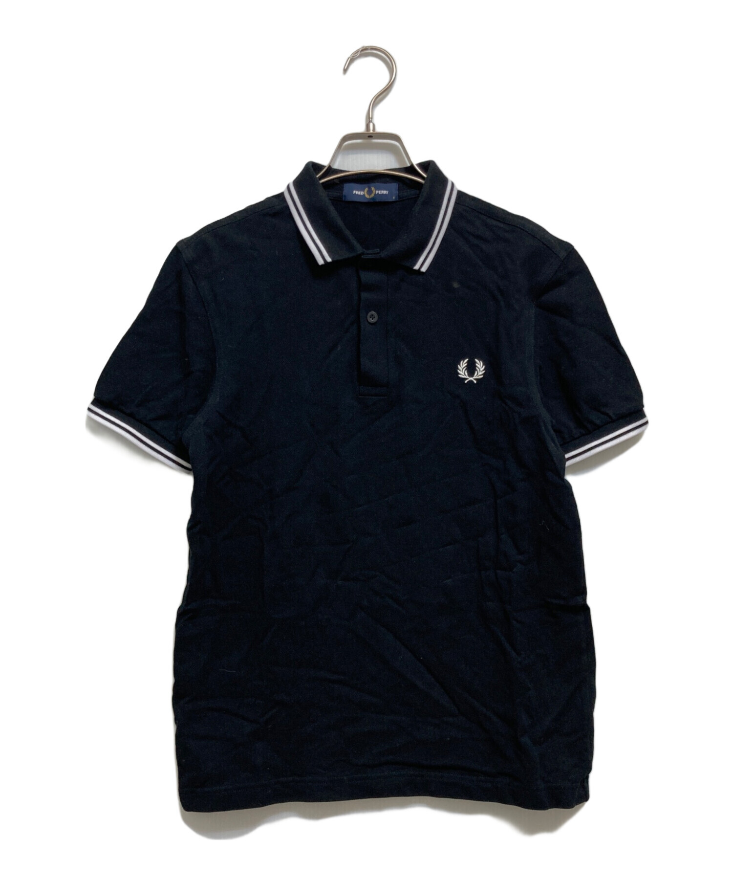 FRED PERRY ブラックポロシャツ S FRED PERRY（フレッドペリー