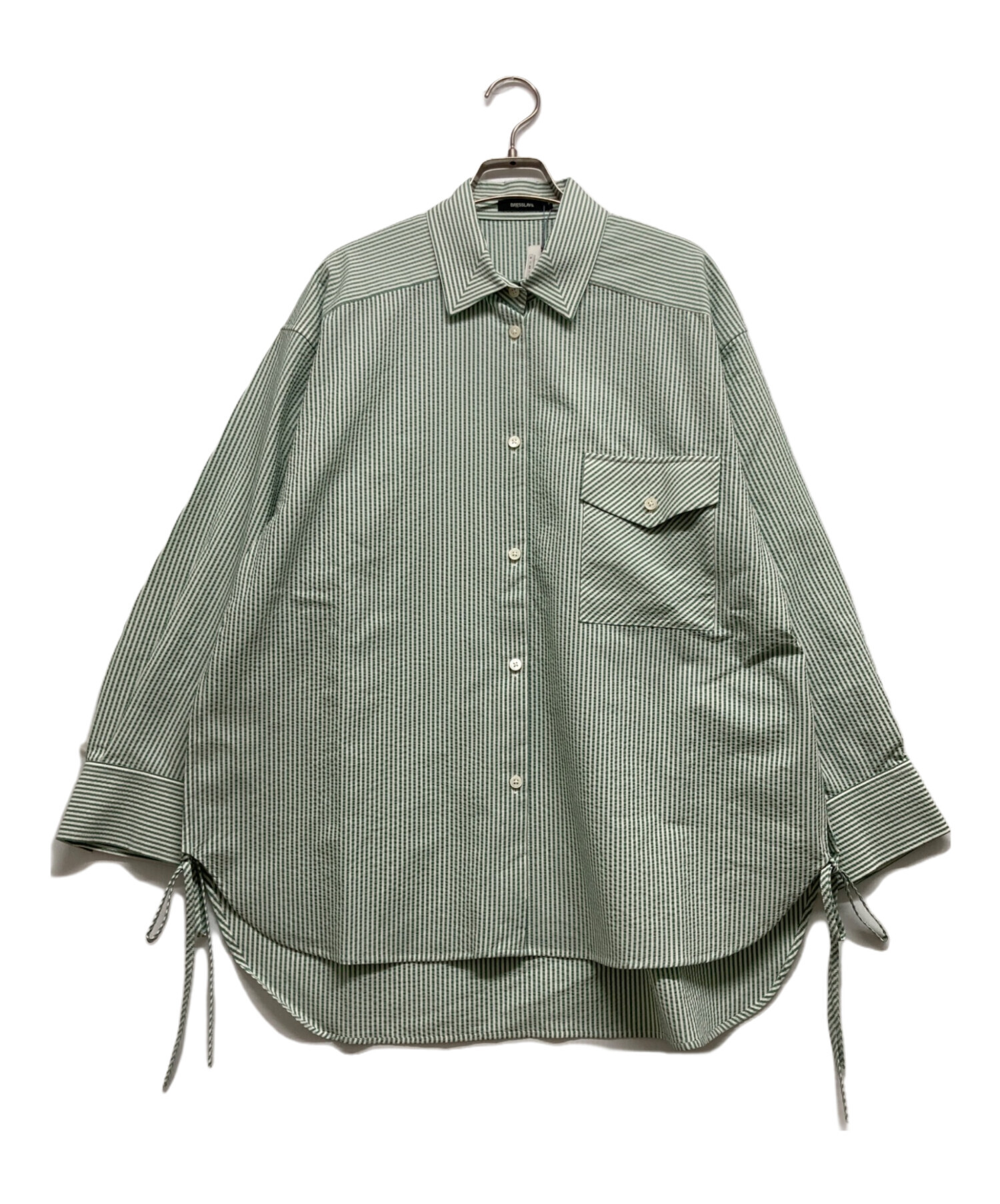 中古・古着通販】DRESSLAVE (ドレスレイブ) ストライプシャツ グリーン 