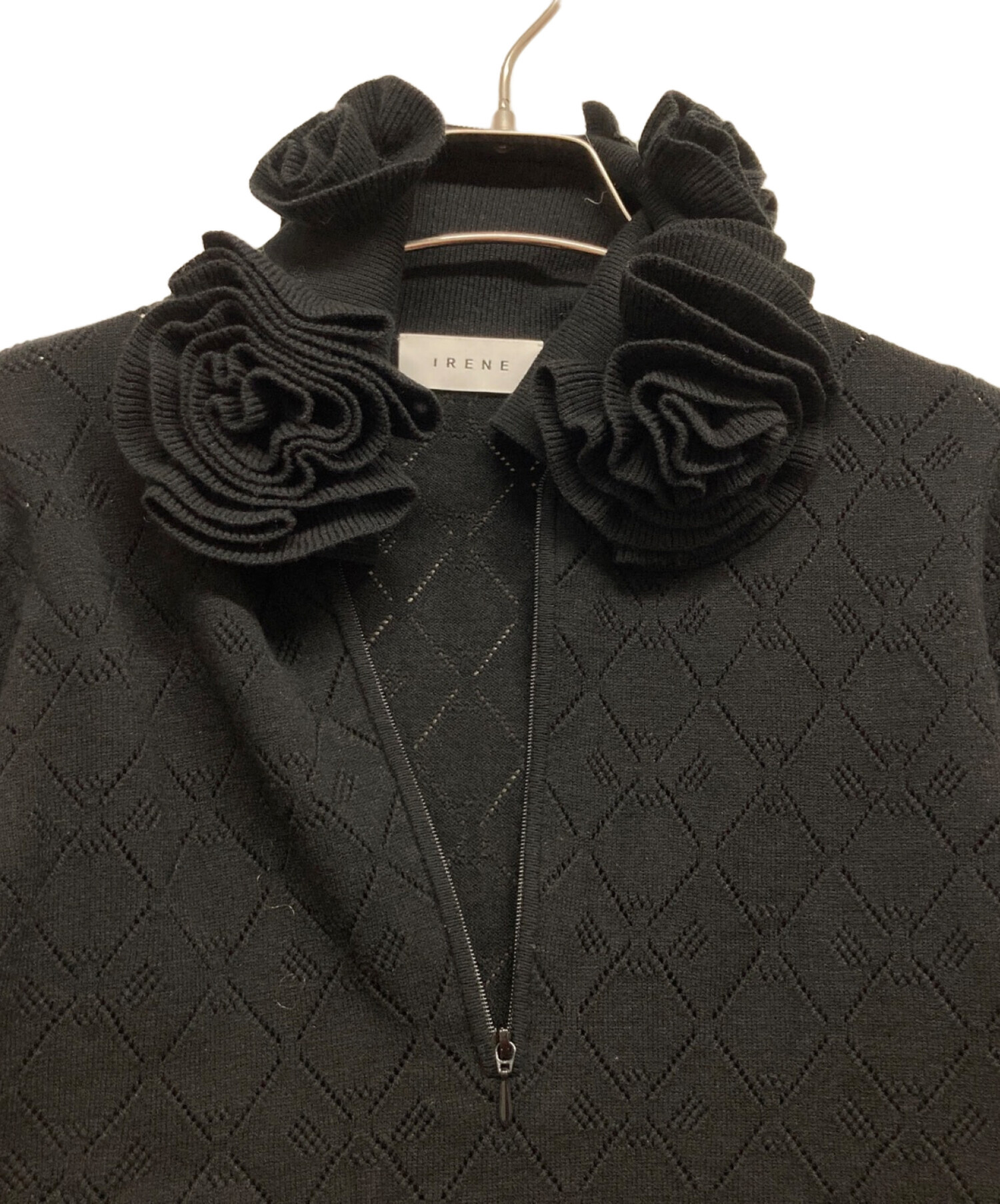 IRENE■フェイクレザーシャツドレス■ 新品未使用■ アイレネ アイレネ - IRENE | Back Taffeta Sleeveless Shirt-Green-36の