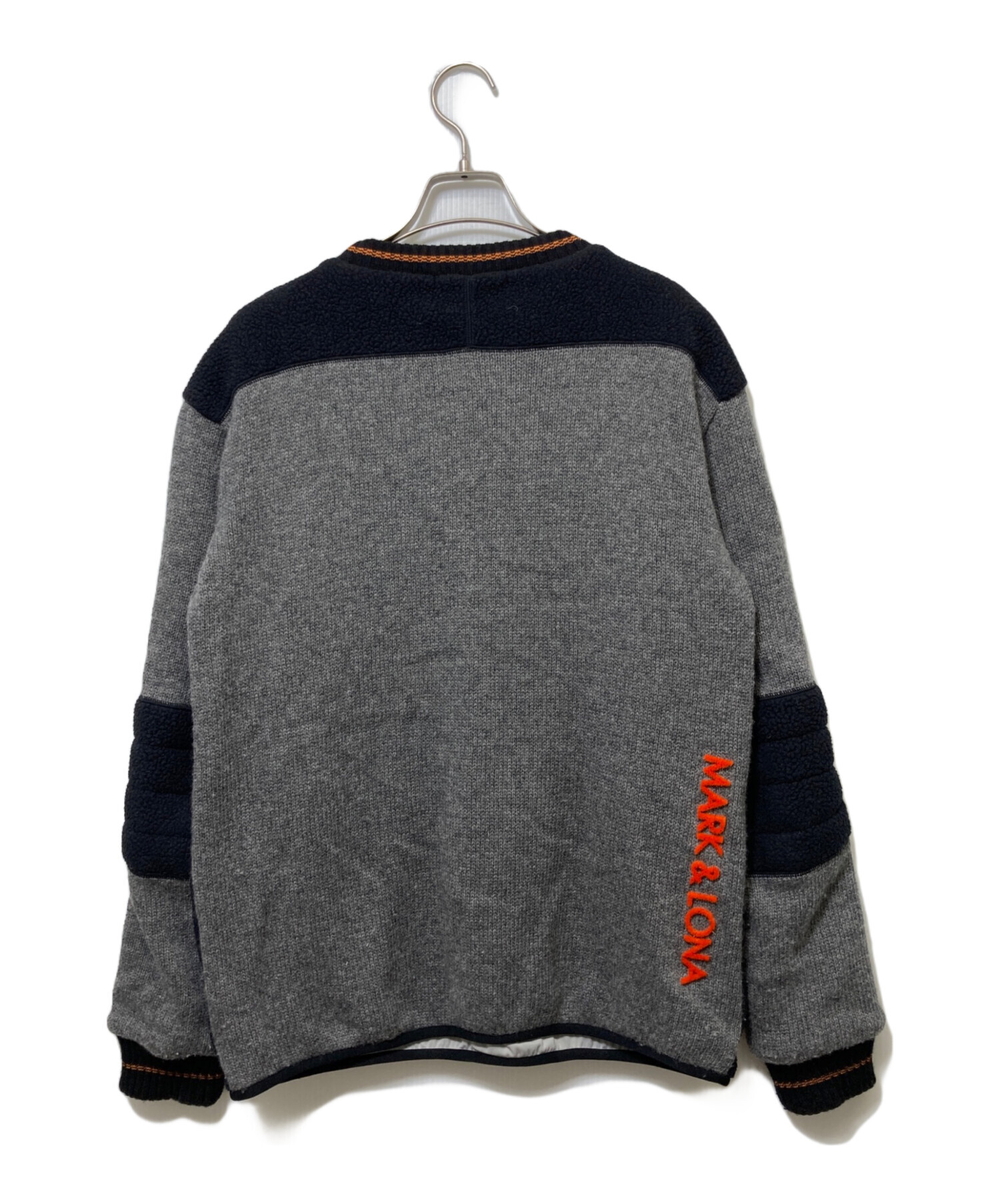 中古・古着通販】MARK&LONA (マークアンドロナ) ボア切替ニット 中古・古着通販】MARK&LONA (マークアンドロナ) ボア切替ニット