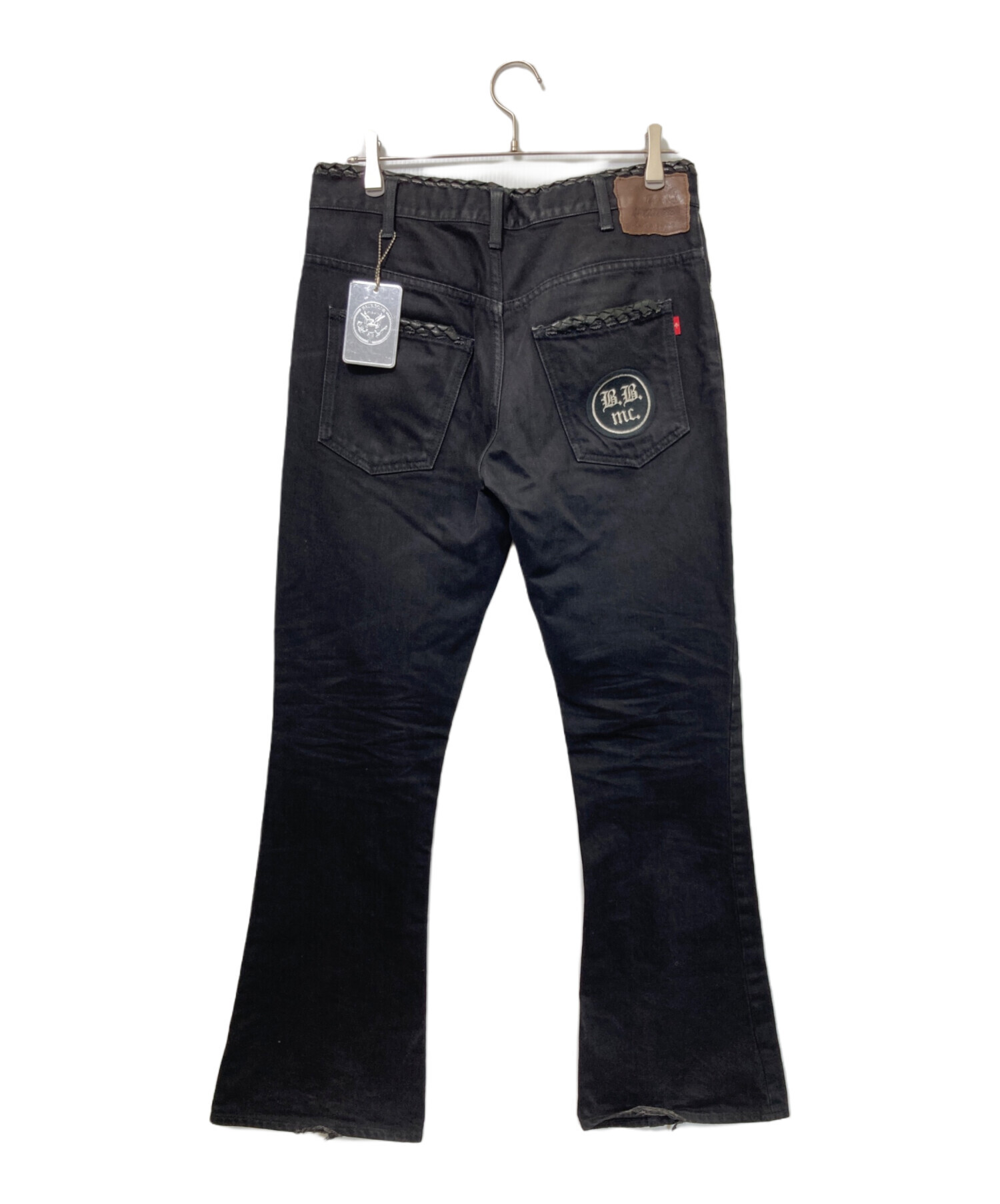 中古・古着通販】BACK BONE (バックボーン) レザーパイピングデニム