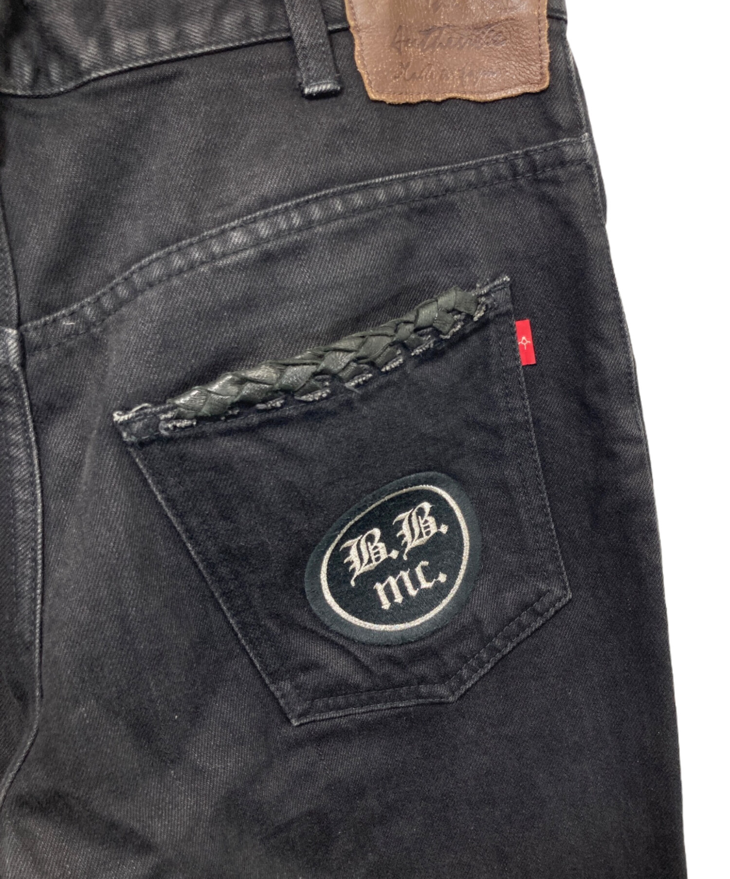 中古・古着通販】BACK BONE (バックボーン) レザーパイピングデニム