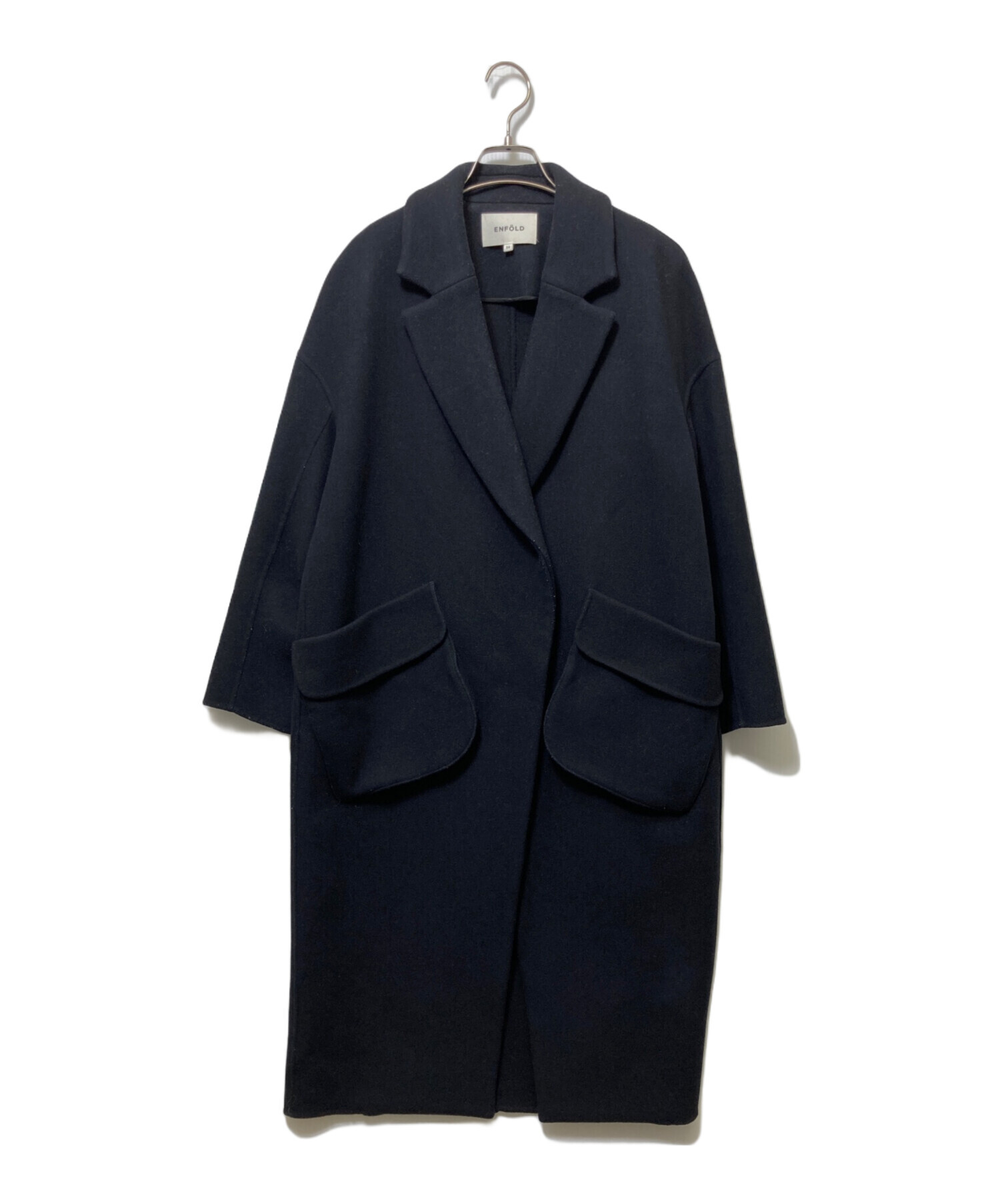 すず】ENFÖLD エンフォルド グレー チェスターコート 36 enfold 圧縮